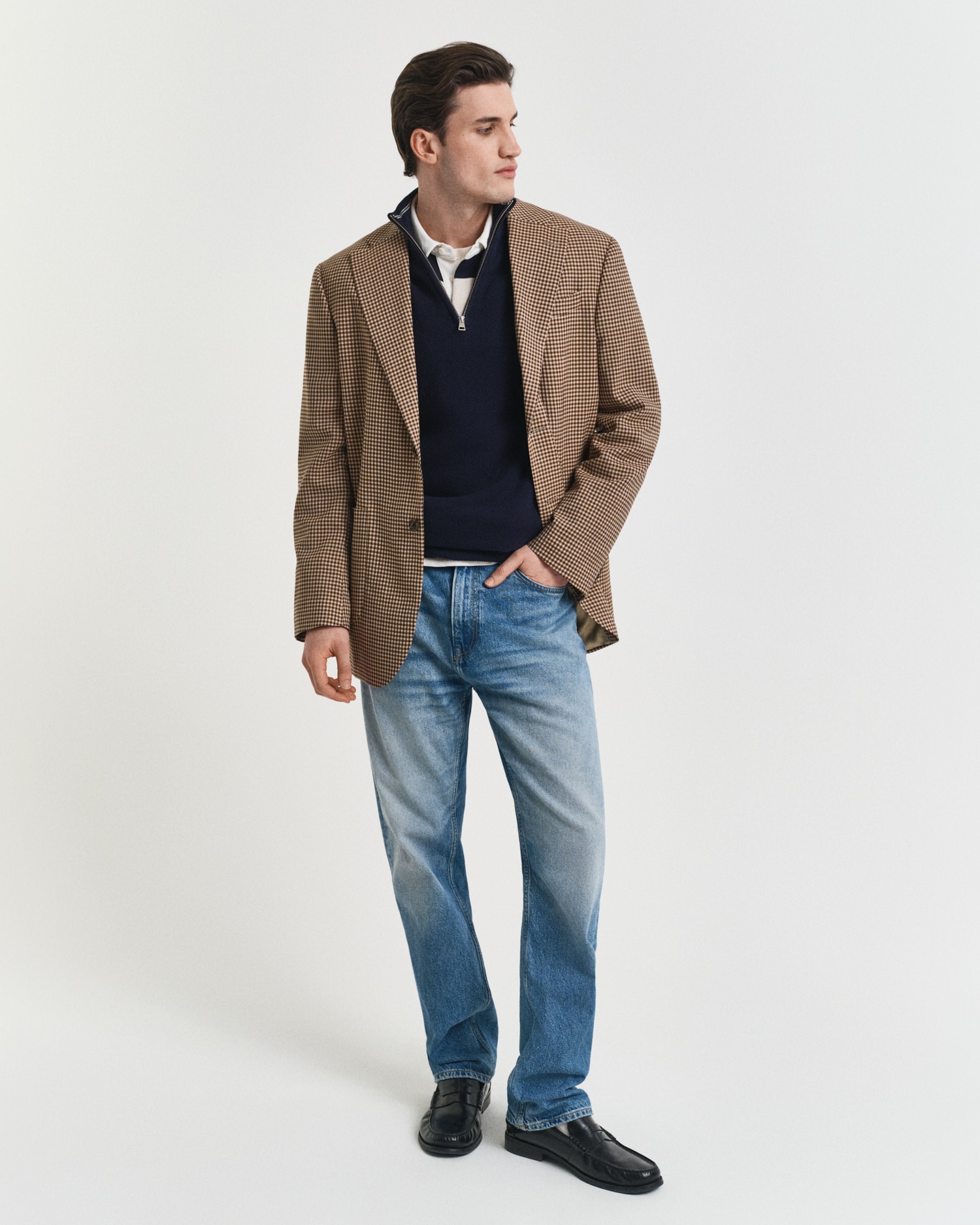 Gant Troyer »COTTON PIQUE HALF ZIP«, mit Piqué-Struktur