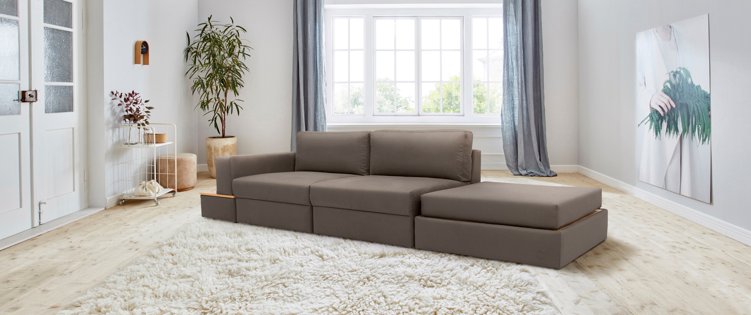 andas Sofa »Familienzeit«, (5 St.), Modulsofa, Module auch einzeln, unendlich erweiterbar, flexibel stellbar