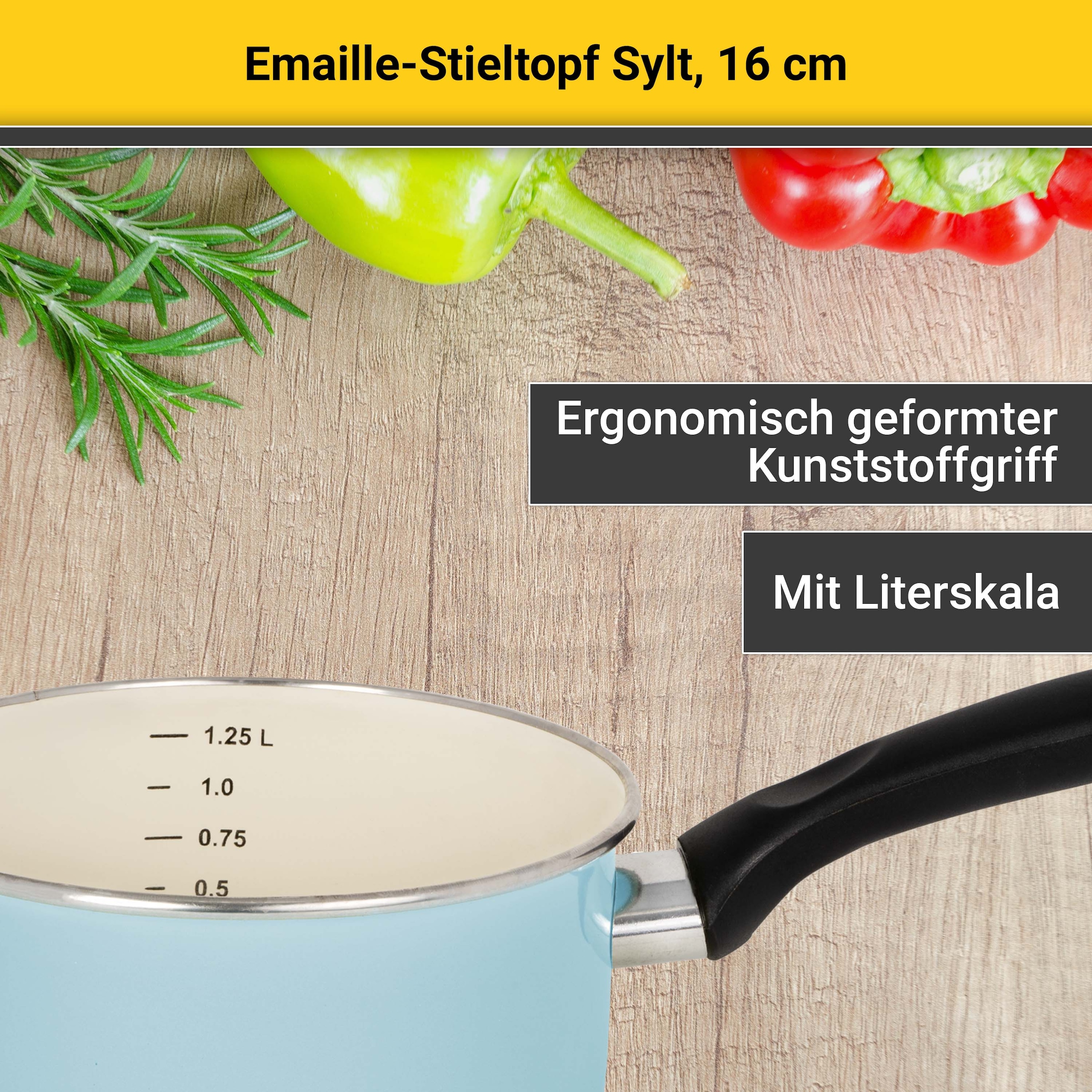 Krüger Kasserolle »Sylt« 1 Stk. tlg. Emaille