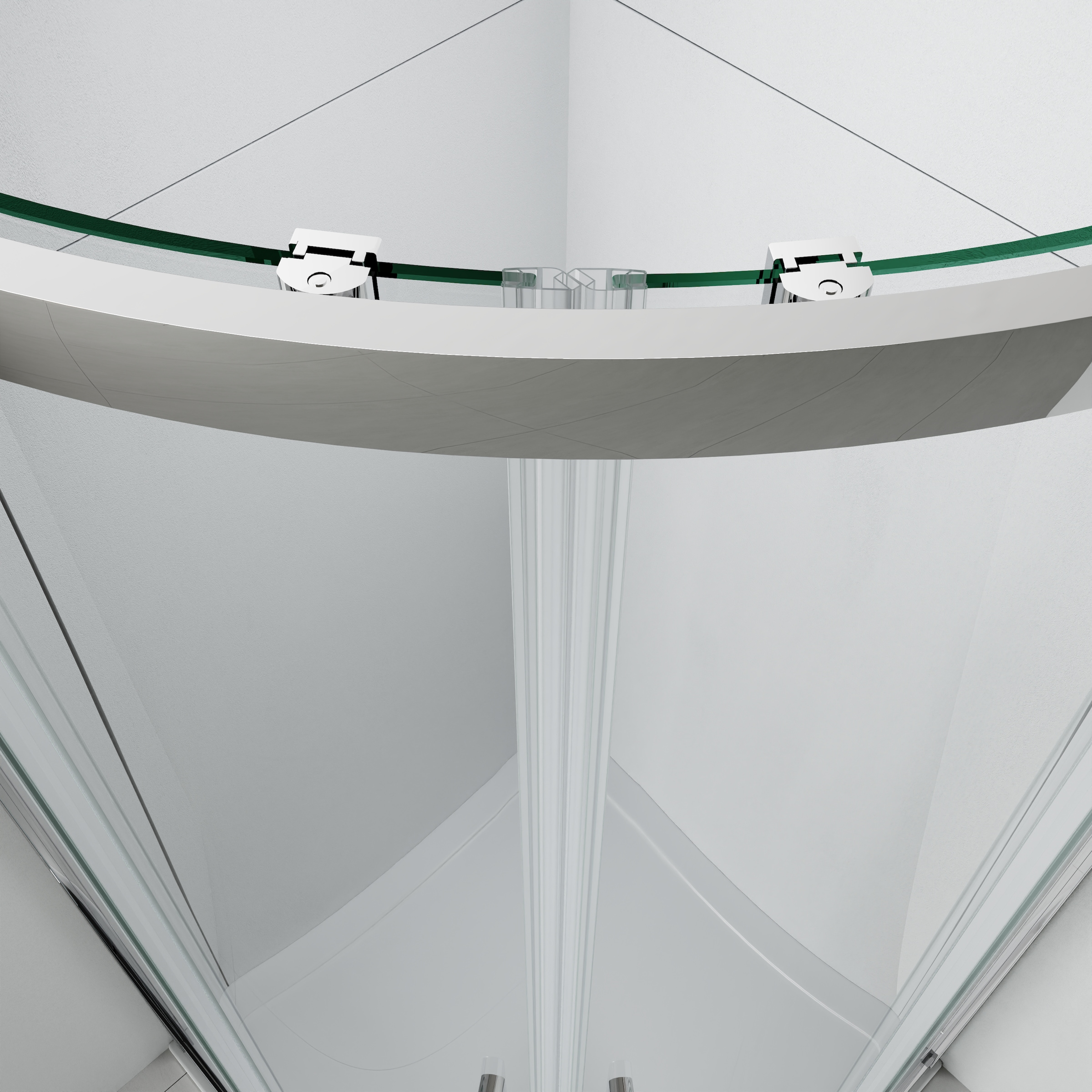 welltime Runddusche »New Trento« Extrahohe 195cm, mite verbessertem Rollensystem