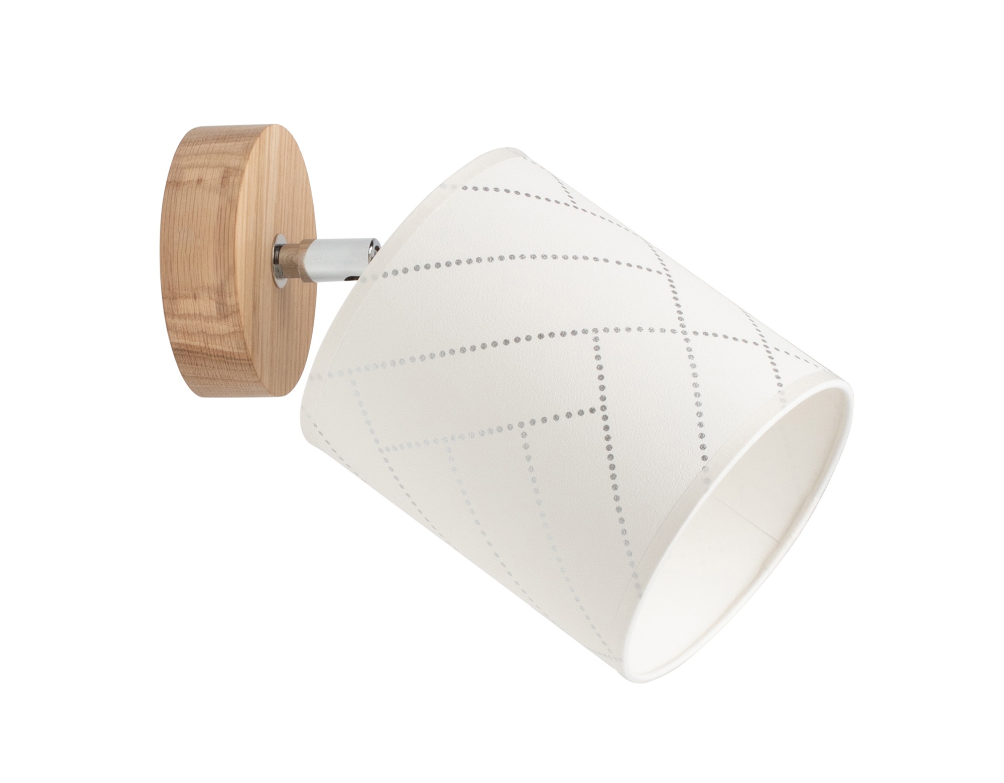 BRITOP LIGHTING Wandleuchte »PUNTO«, E27, Schirme aus laminierter Tapete, Baldachin aus Eichenholz mit FSC®-Zertifikat, bewegliche Spots, passende LM E27 / exklusive, Made in Europe
