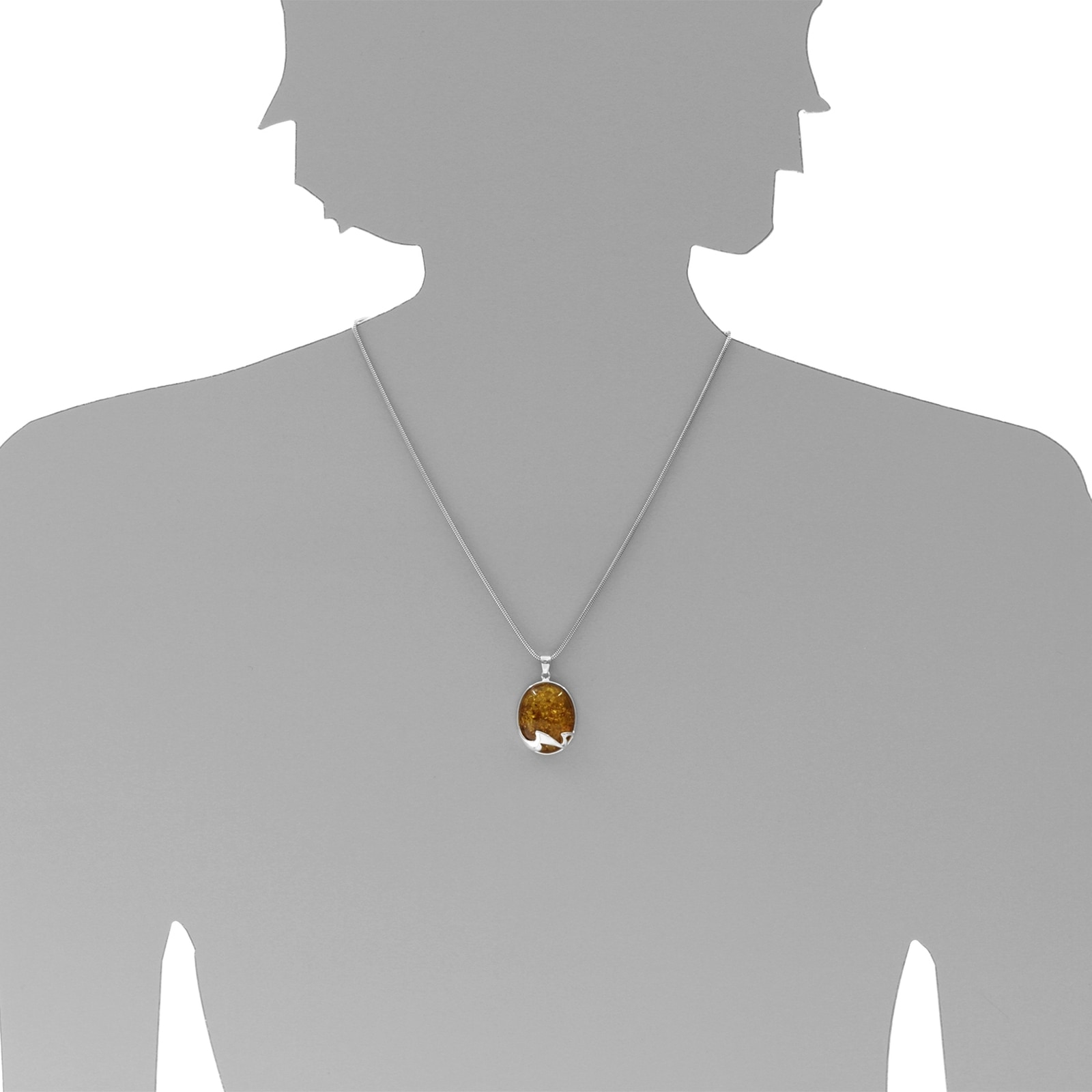 OSTSEE-SCHMUCK Kette mit Anhänger »- Wencke - Silber 925/000 - Bernstein«