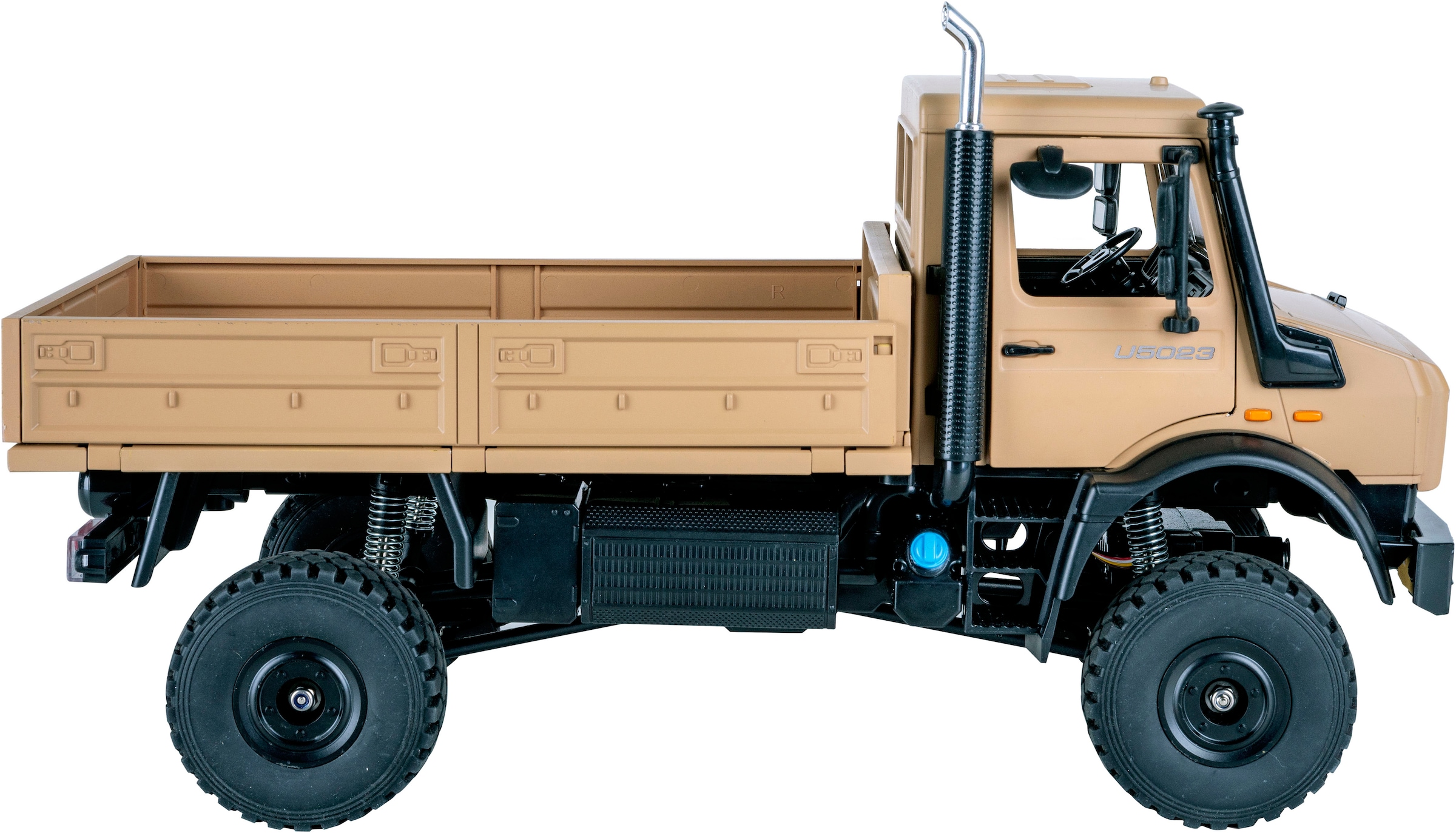Jamara RC-LKW »Mercedes-Benz Unimog U5023 beige 2,4GHz« LED-Licht; Maßstab 1:14