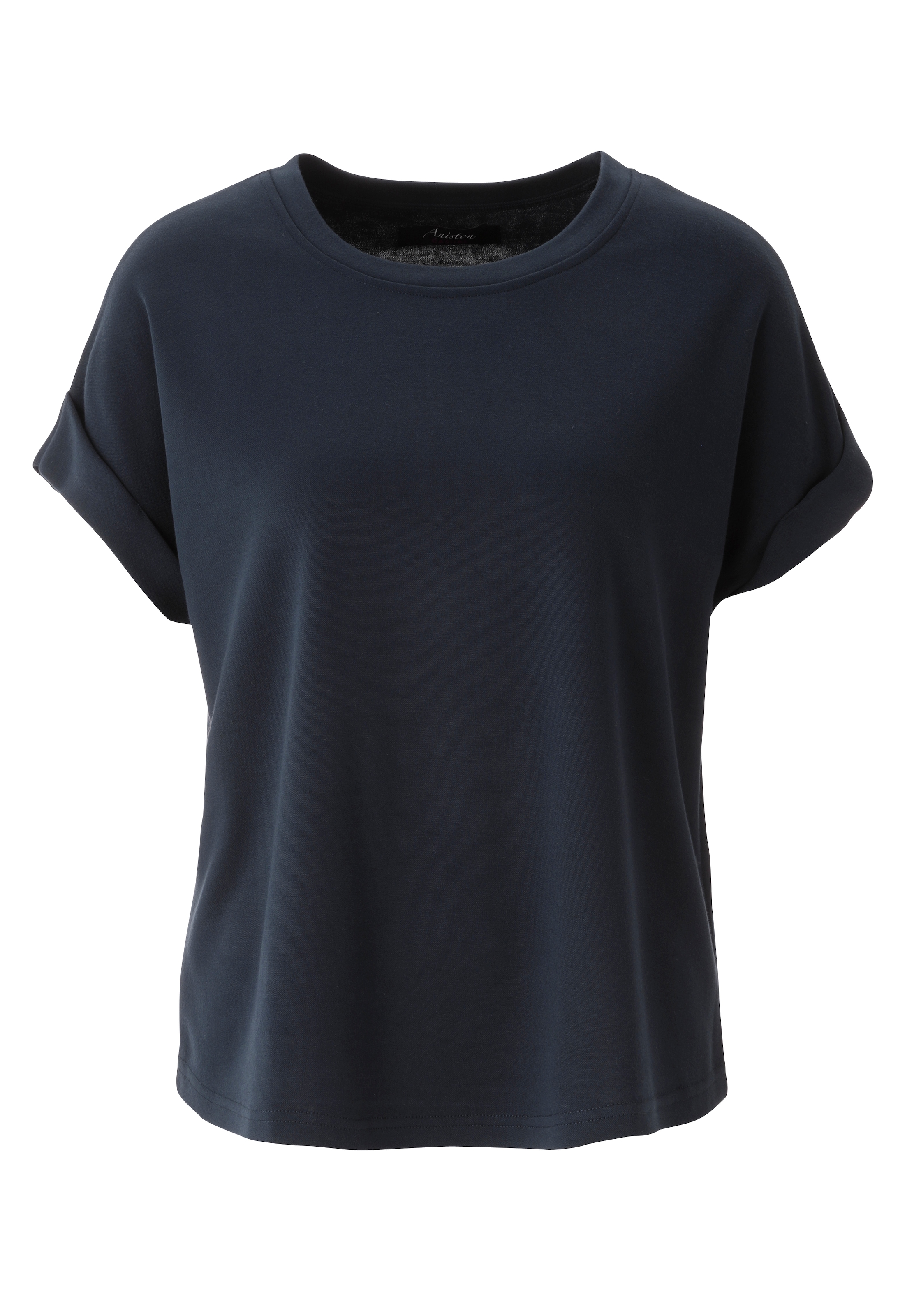 Aniston CASUAL T-Shirt mit fixiertem Ärmel-Umschlag - NEUE KOLLEKTION
