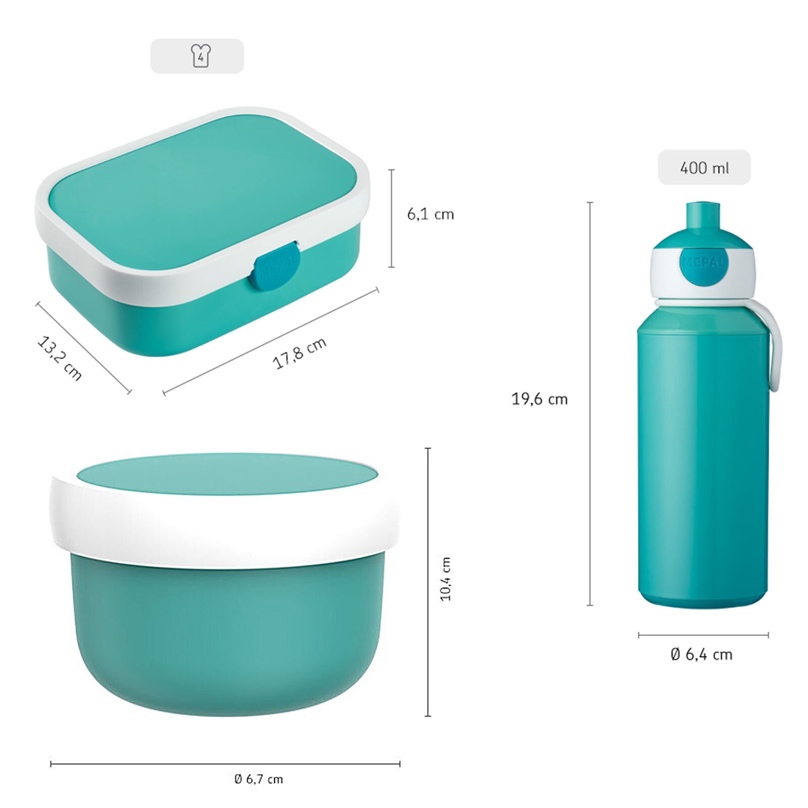 Mepal Lunchbox »Lunchset Campus 3er Set«