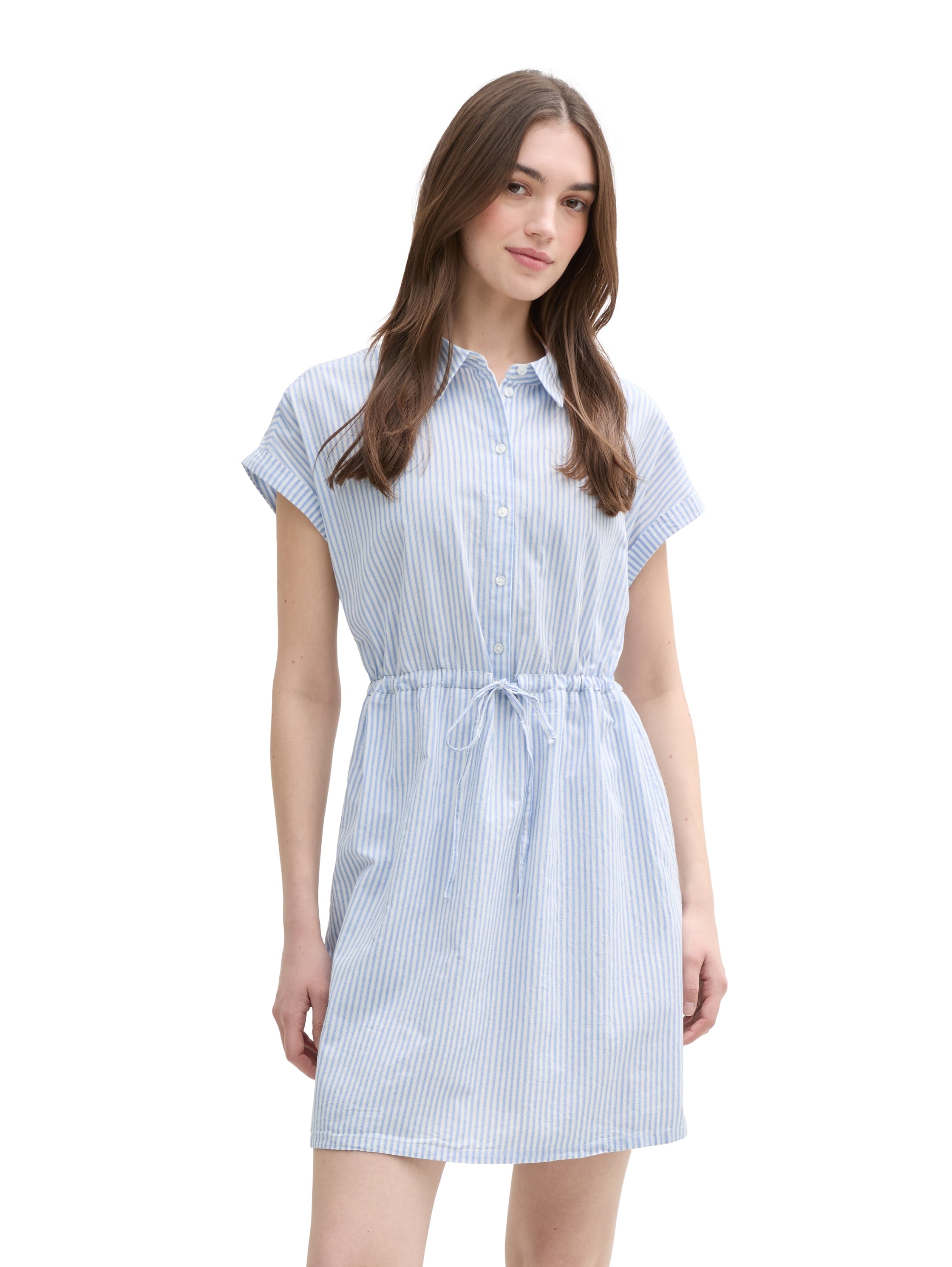 TOM TAILOR Denim Hemdblusenkleid, im Streifendessin