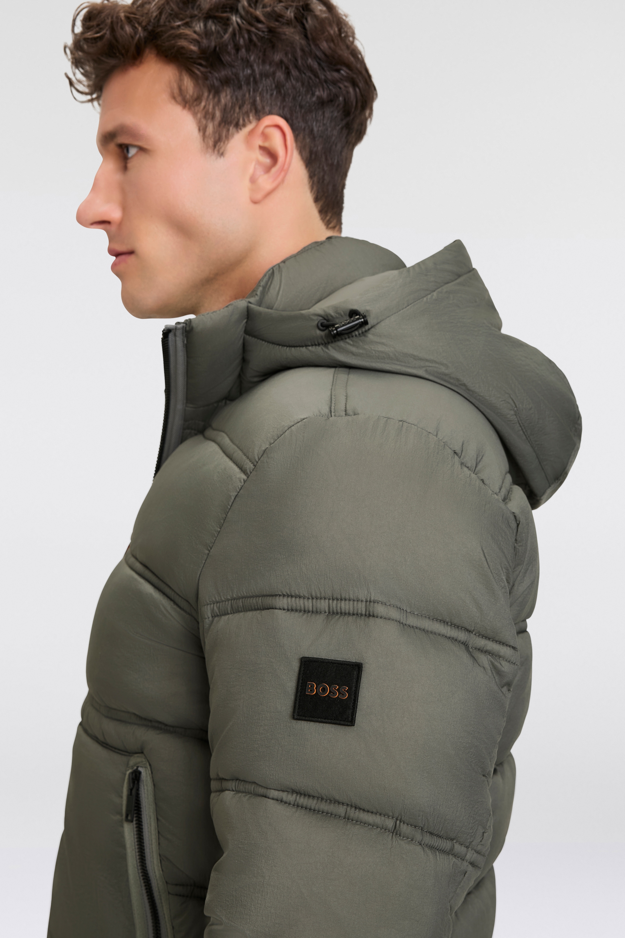 BOSS ORANGE Steppjacke »Okobra«, mit Kapuze, mit Reißverschlusstaschen