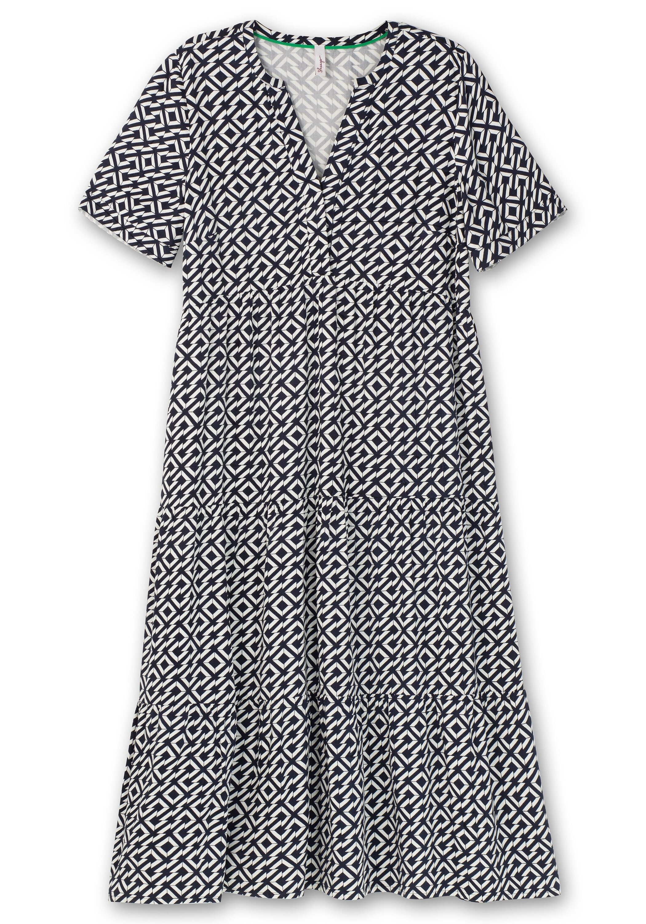 Sheego Maxikleid »Maxikleid mit Alloverprint und Stufenvolants«