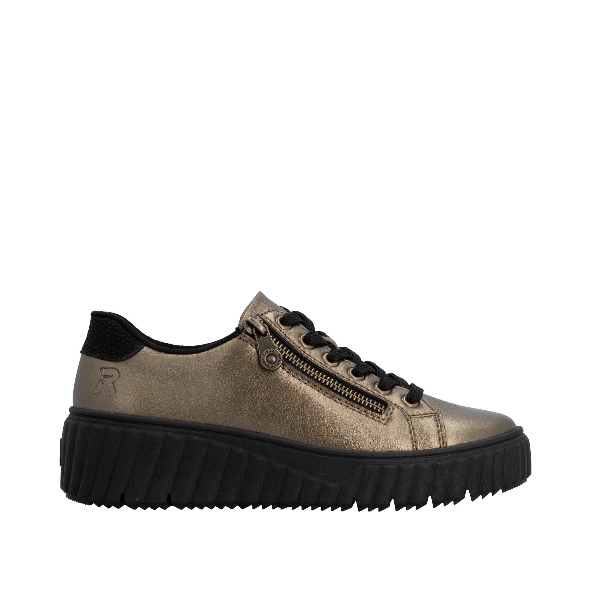 Rieker Plateausneaker  Freizeitschuh, Halbschuh, Schnürschuh mit Plateausohle