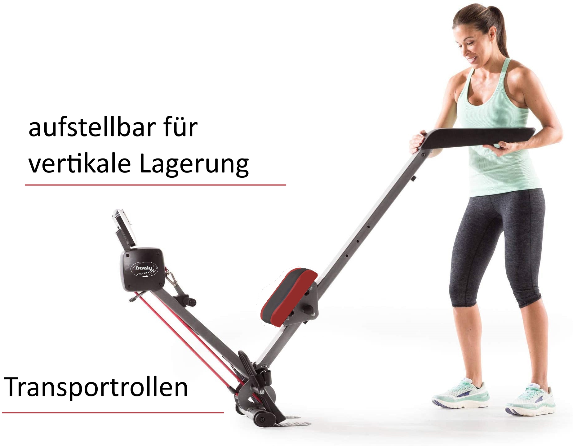 body coach Ruderzugmaschine »Tube Allround-Fitnessgerät 3fach Band-Zugsystem klappbar«