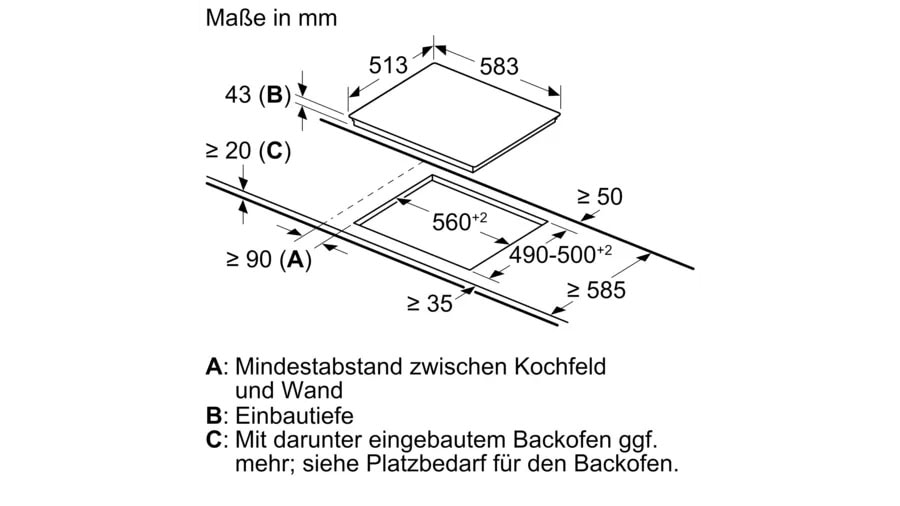 Constructa Elektro-Herd-Set »CH3M00052«, mit Teleskopauszug nachrüstbar