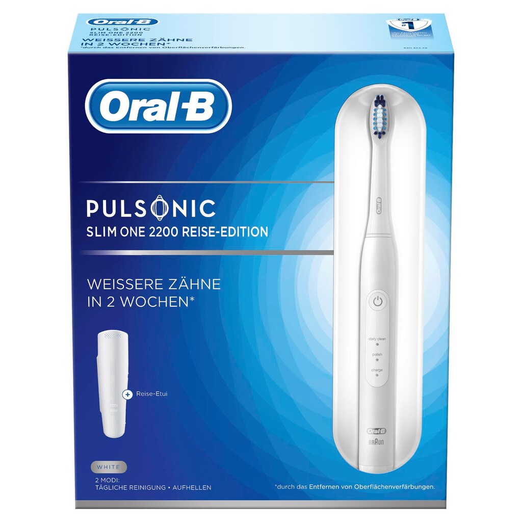 Oral B Schallzahnbürste »Pulsonic Slim One 2200«, 2 St. Aufsteckbürsten