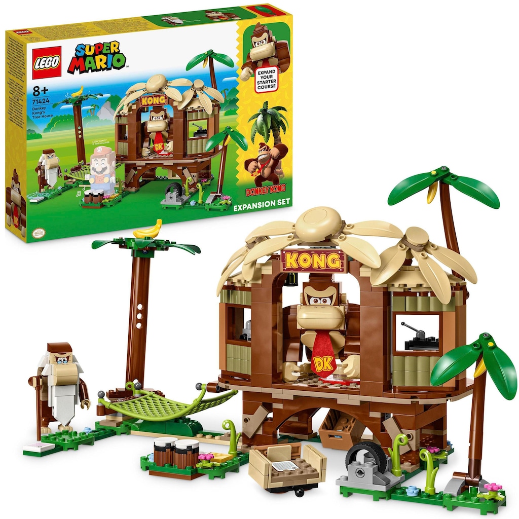 LEGO® Konstruktionsspielsteine »Donkey Kongs Baumhaus – Erweiterungsset (71424), LEGO® Super Mario«, (555 St.)