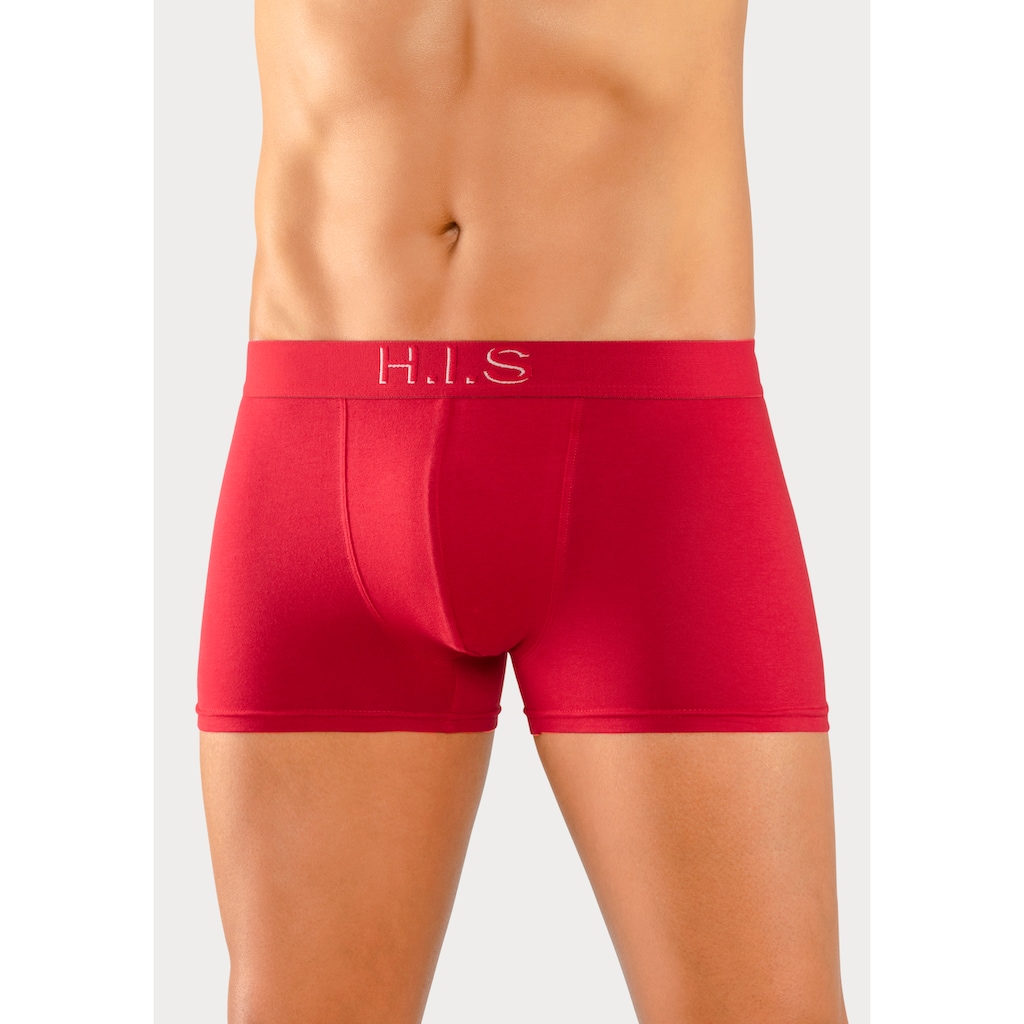 H.I.S Boxer, (Packung, 5 St.), Logo Webbund mit 3D Effekt