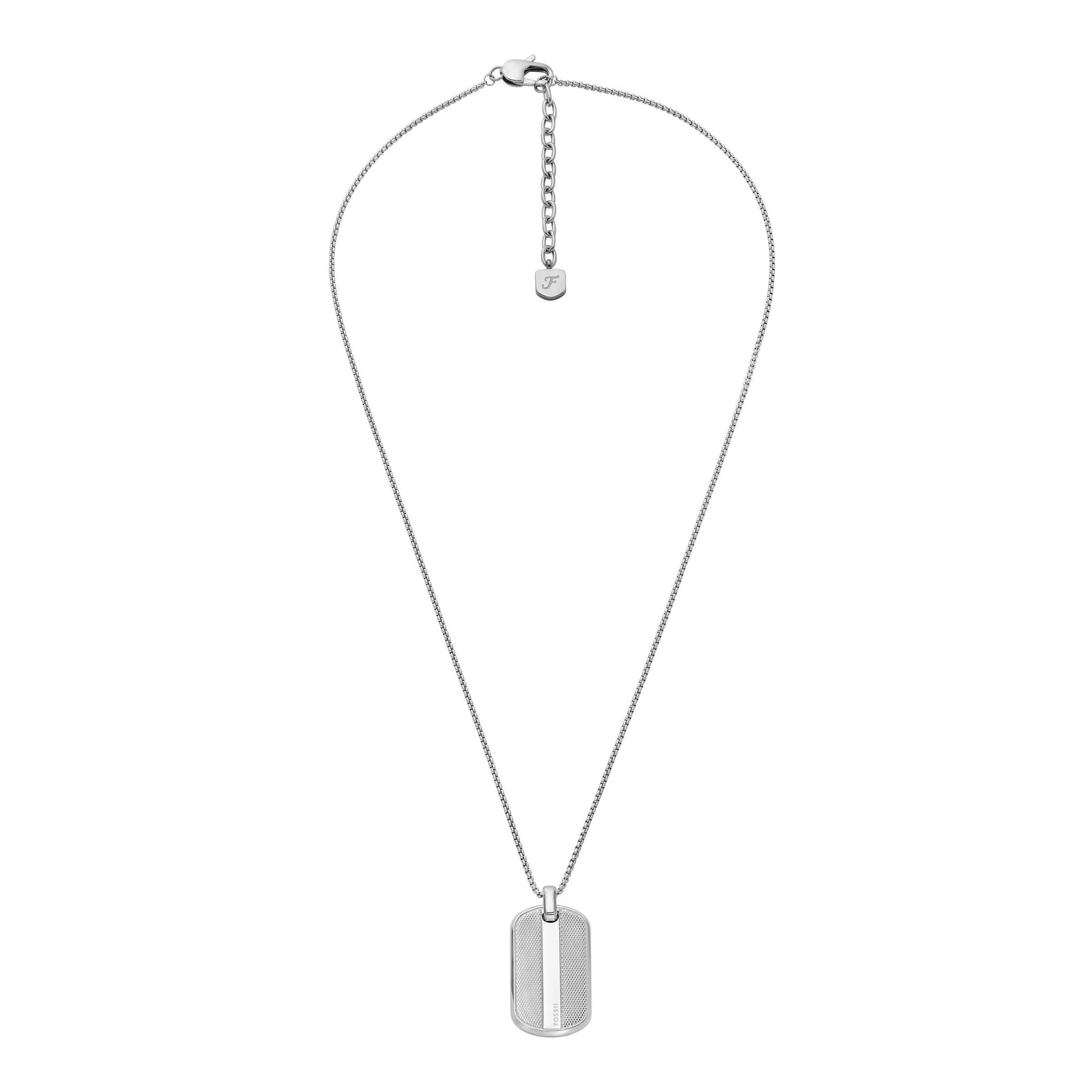 Fossil Kette mit Anhänger »Schmuck Geschenk Edelstahl KNOX«