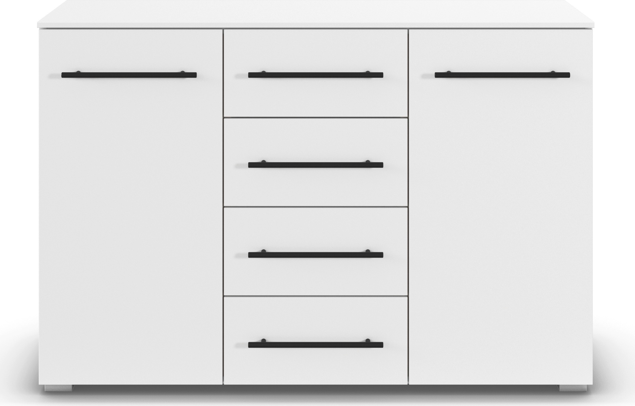 rauch Kombikommode »Sideboard Schubladenkommode AVOLA mit Dekorfront« Breite 120 cm inkl. Soft-Close-Funktion,  2 Griff-Farben, 120 cm breit, 4 Schubladen, 4 Böden, MADE IN GERMANY