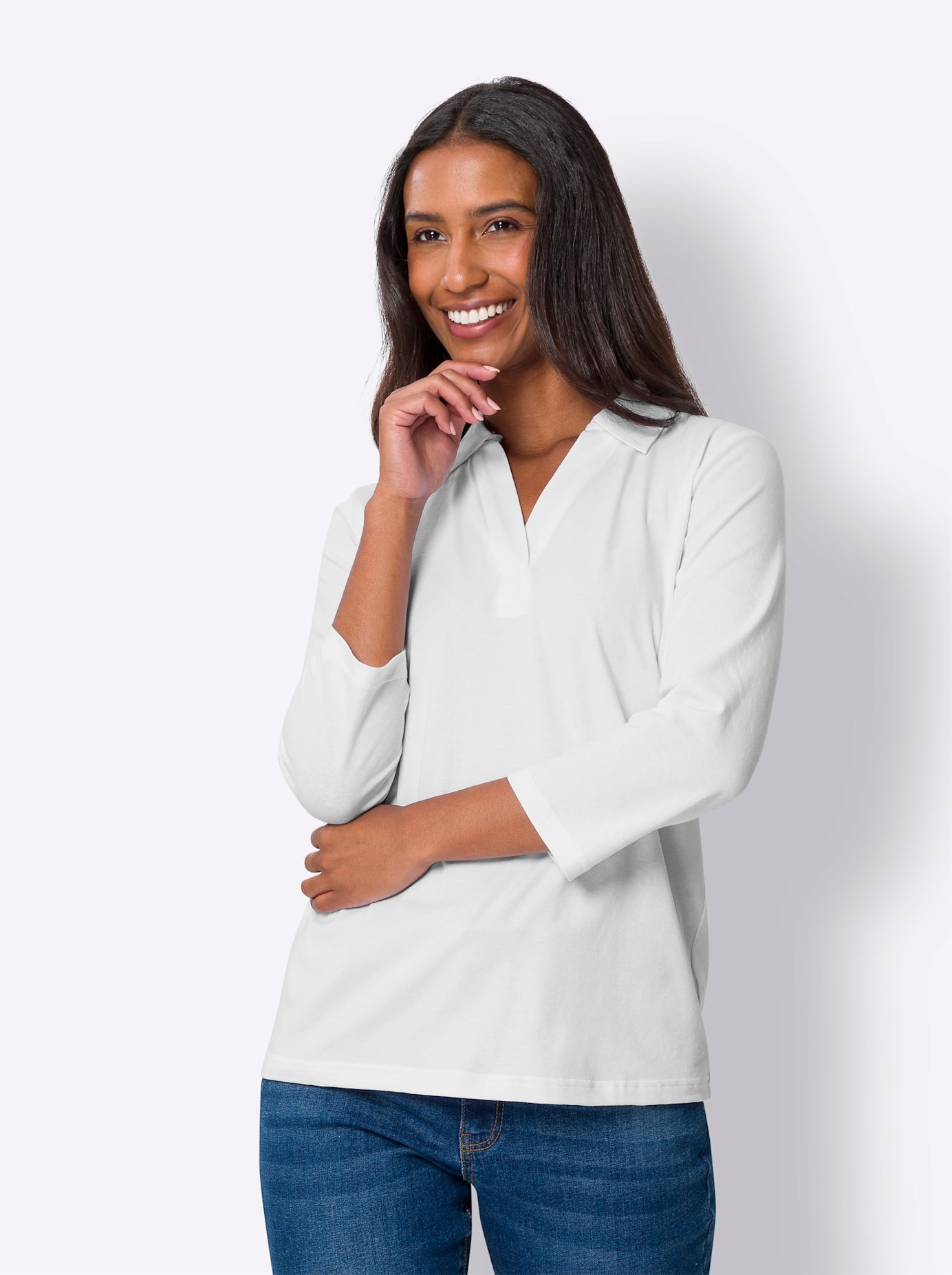 Heine Damen Poloshirt »Poloshirt« 1 Stk. tlg. in weiß, Größe 44