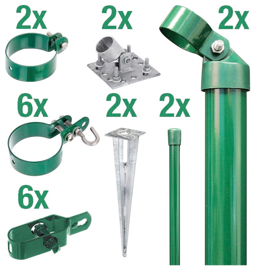 Alberts Zaunpfosten »Verbinder«, (Set), 2-seitig für Ø 6x125 cm, zum Aufschrauben