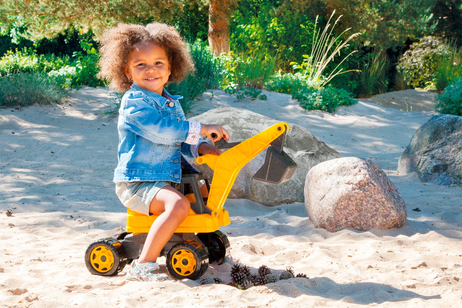 Lena® Spielzeug-Aufsitzbagger »Giga Trucks« Made in Europe