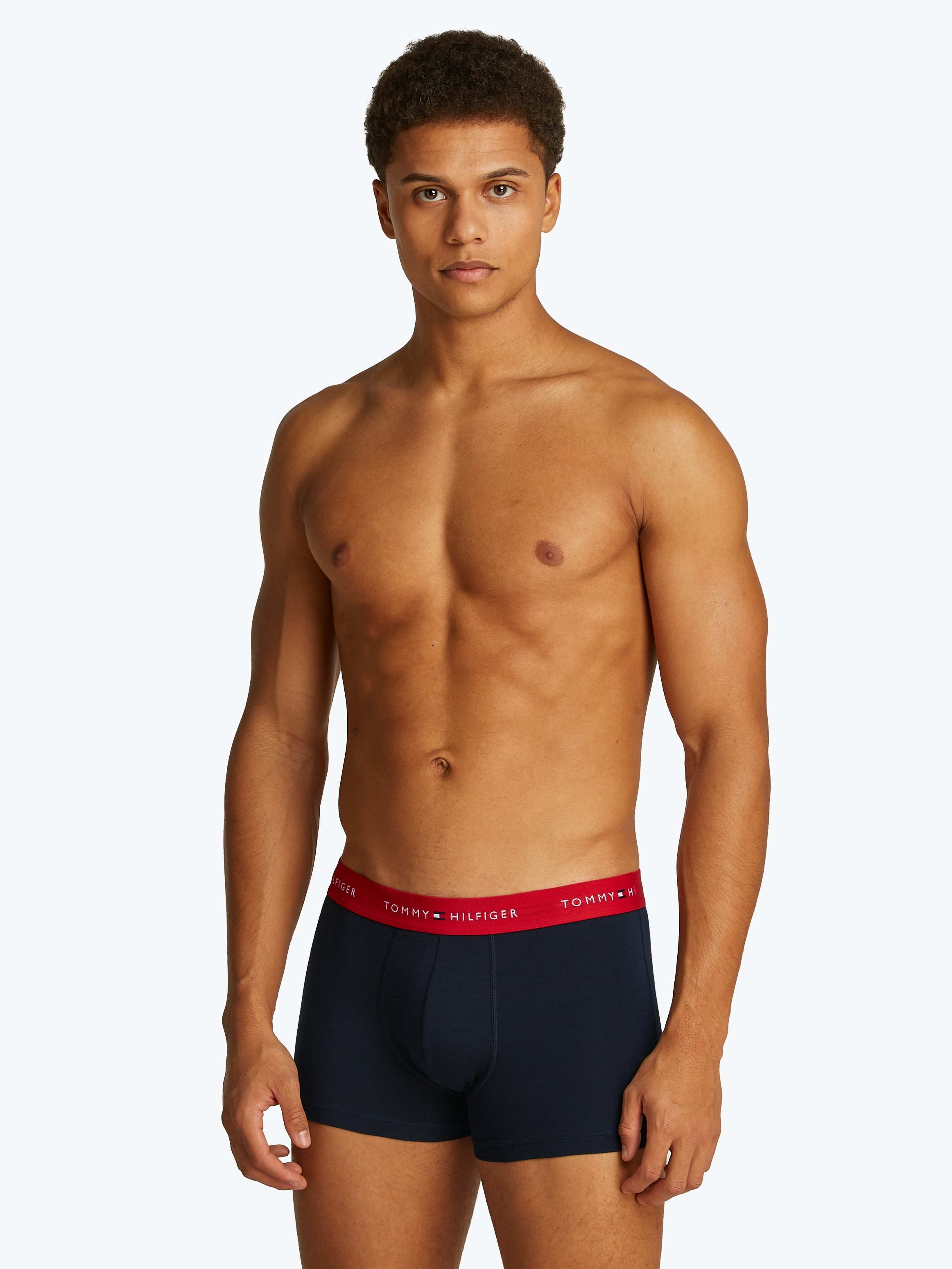 Tommy Hilfiger Underwear Trunk »3P WB TRUNK«, (Packung, 3 St., 3er-Pack), mit kontrastfarbenem Logobund