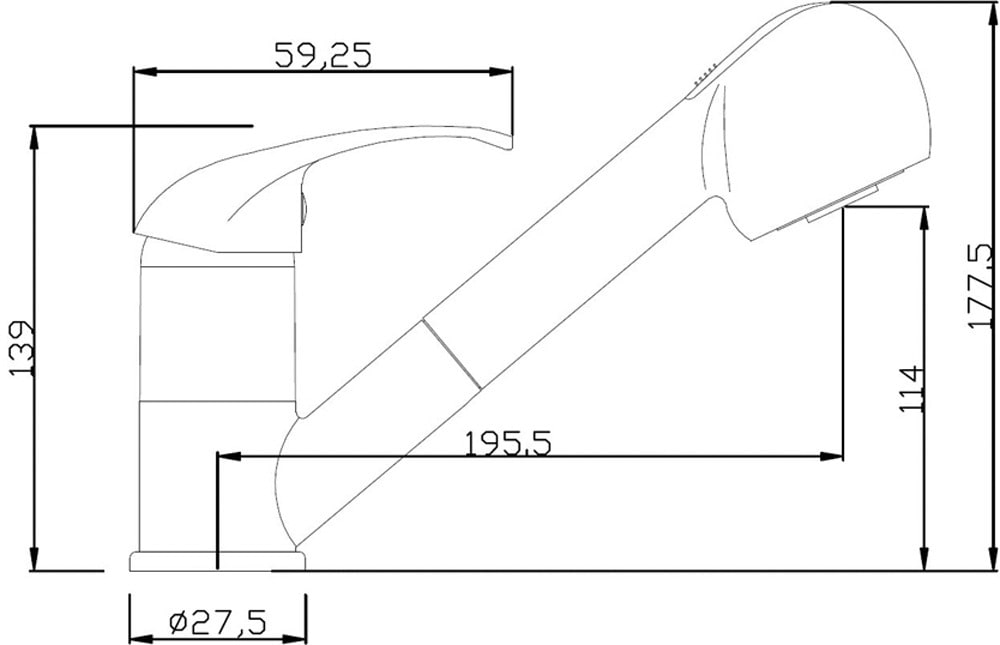 CORNAT Spültischarmatur »"Fabio" -Hochwertiger Messingkörper - verchromt - Schwenkbarer Auslauf«