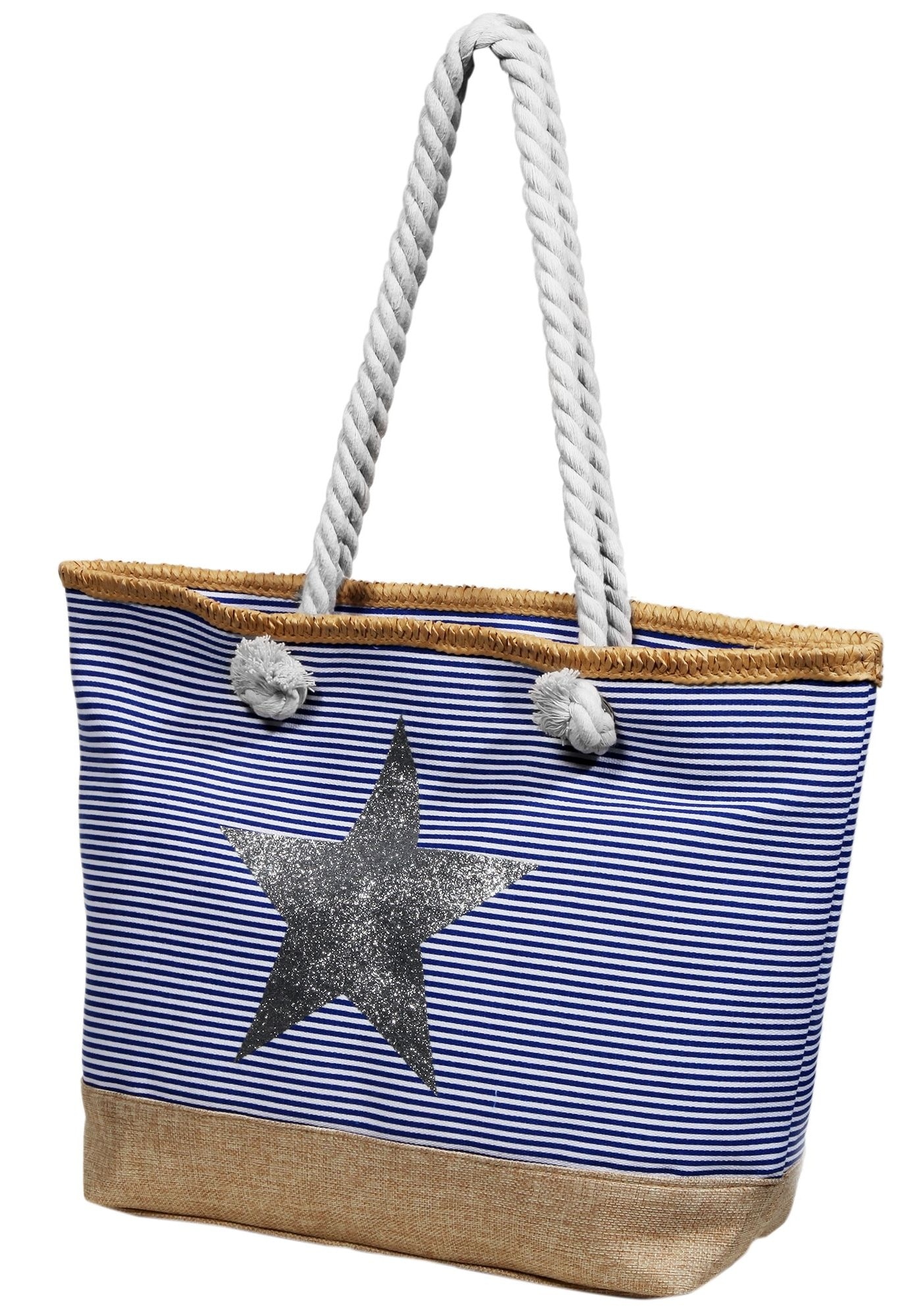 Cham Cham Strandtasche »Damen Textil Stern - XXL Strandtasche Shopper«