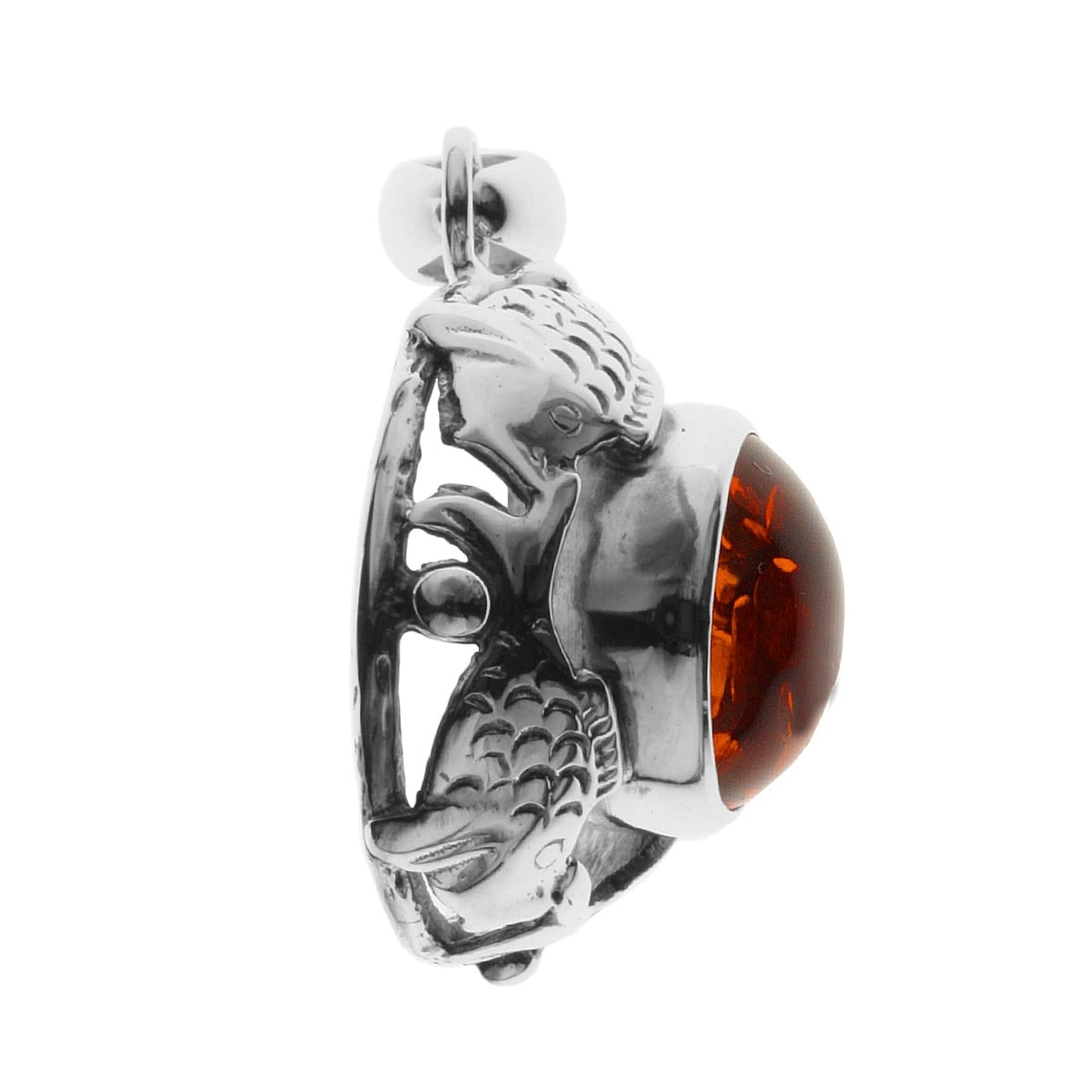 OSTSEE-SCHMUCK Kettenanhänger »- Fischland 28x20 mm - Silber 925/000 - Bernstein«