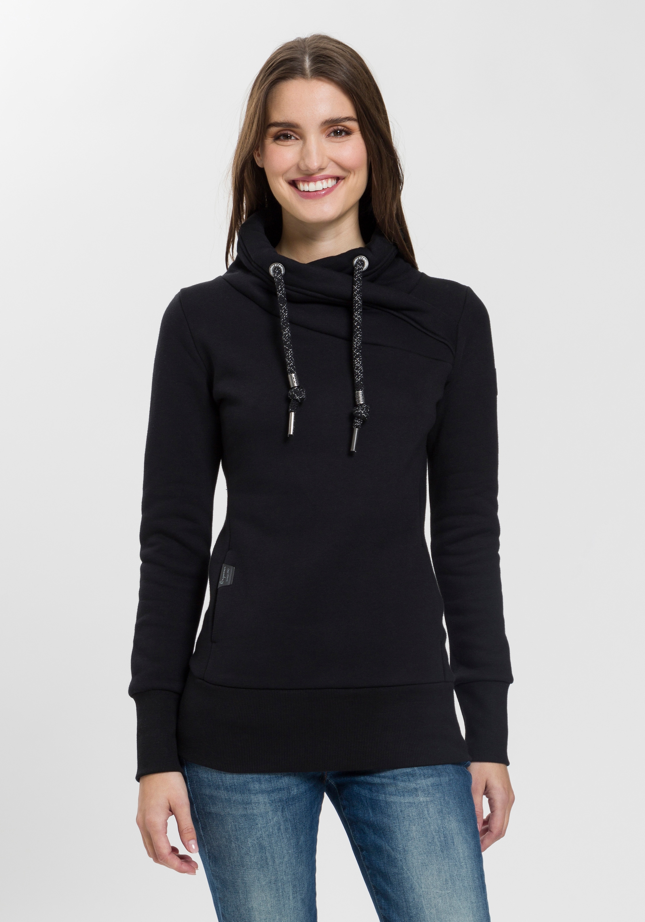 Ragwear Sweater »NESKA O«, mit asymetrischem Schalkragen
