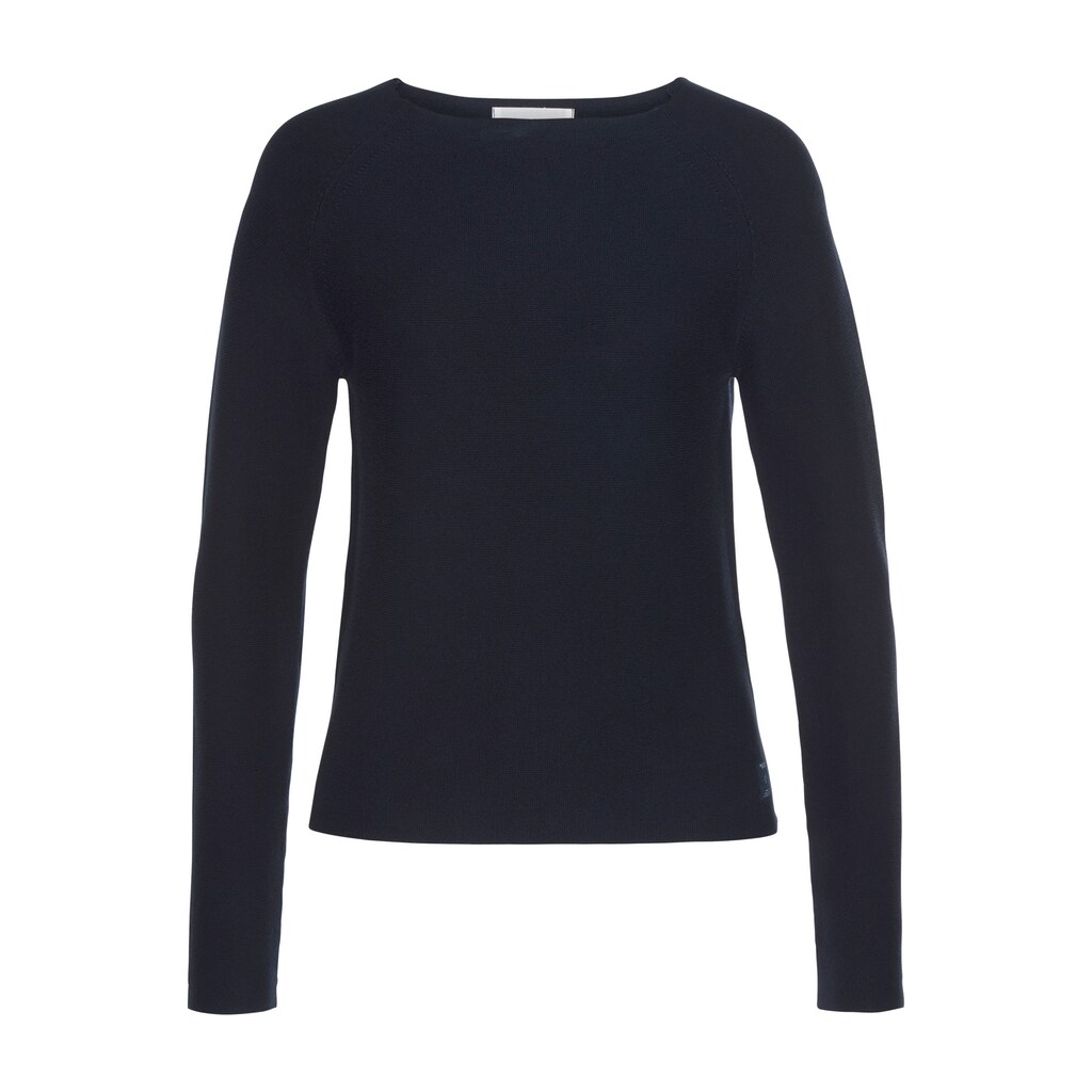 Marc O'Polo DENIM Strickpullover, mit feiner Rippen-Struktur