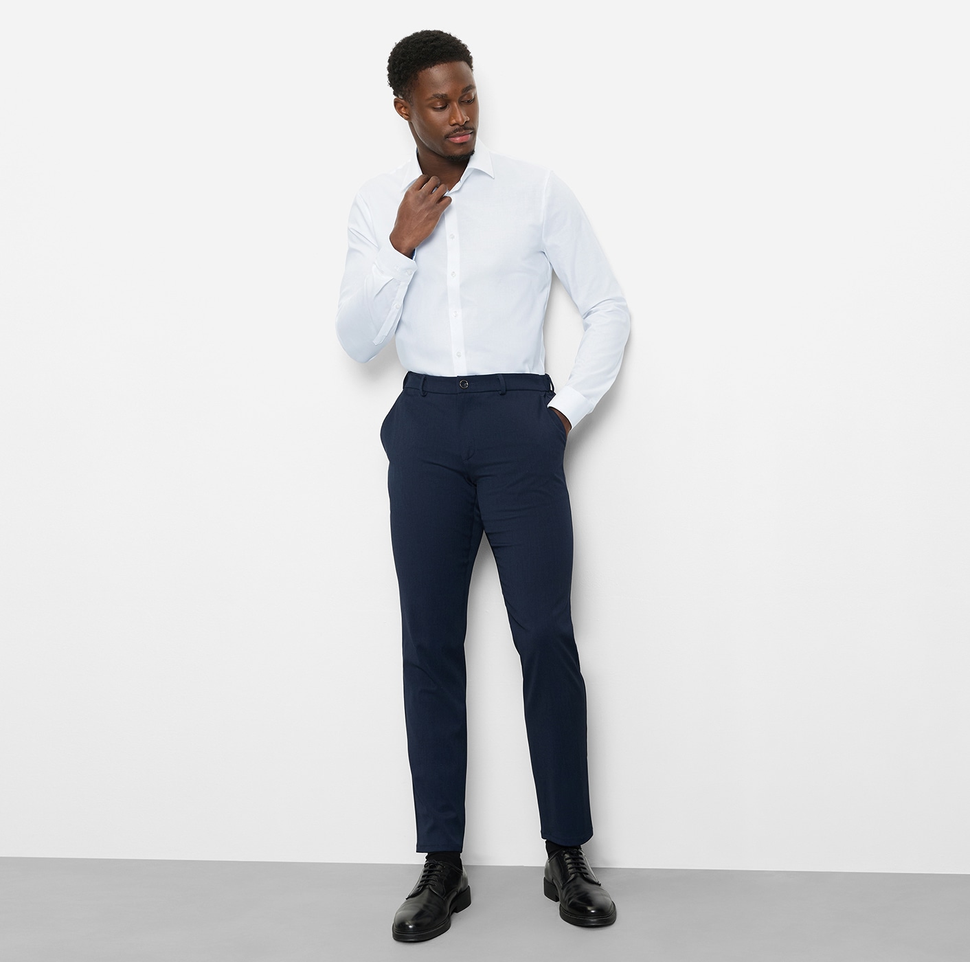 OLYMP Langarmhemd »No 6 six« super slim, Kentkragen, Businesshemd