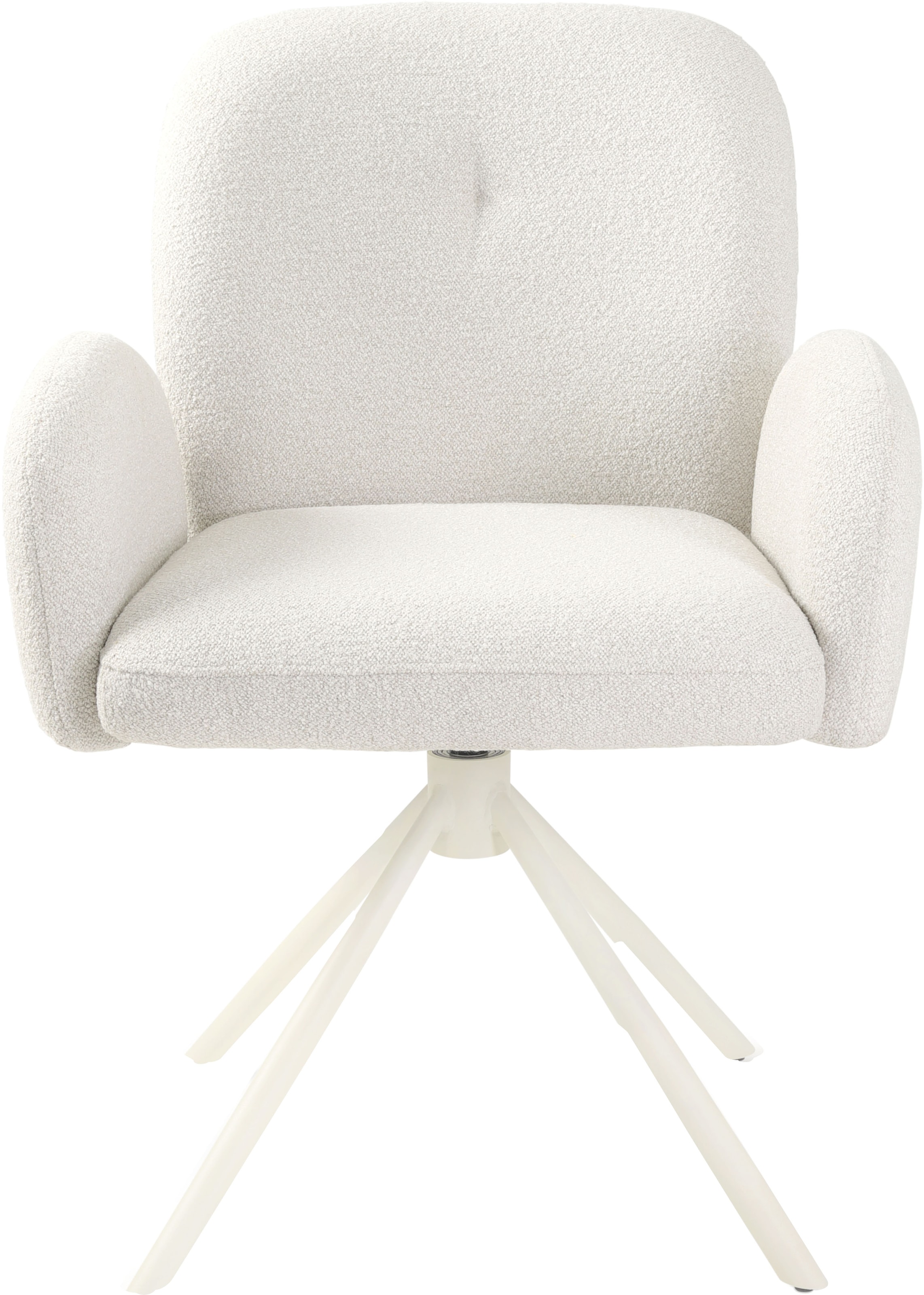 TOM TAILOR HOME Armlehnstuhl »PEBBLE ARMCHAIR«, (Set), 2 St., Webstoff Bouclé, Esszimmerstuhl, mit Armlehnen, 4-Fußgestell, 140 kg belastbar, drehbar