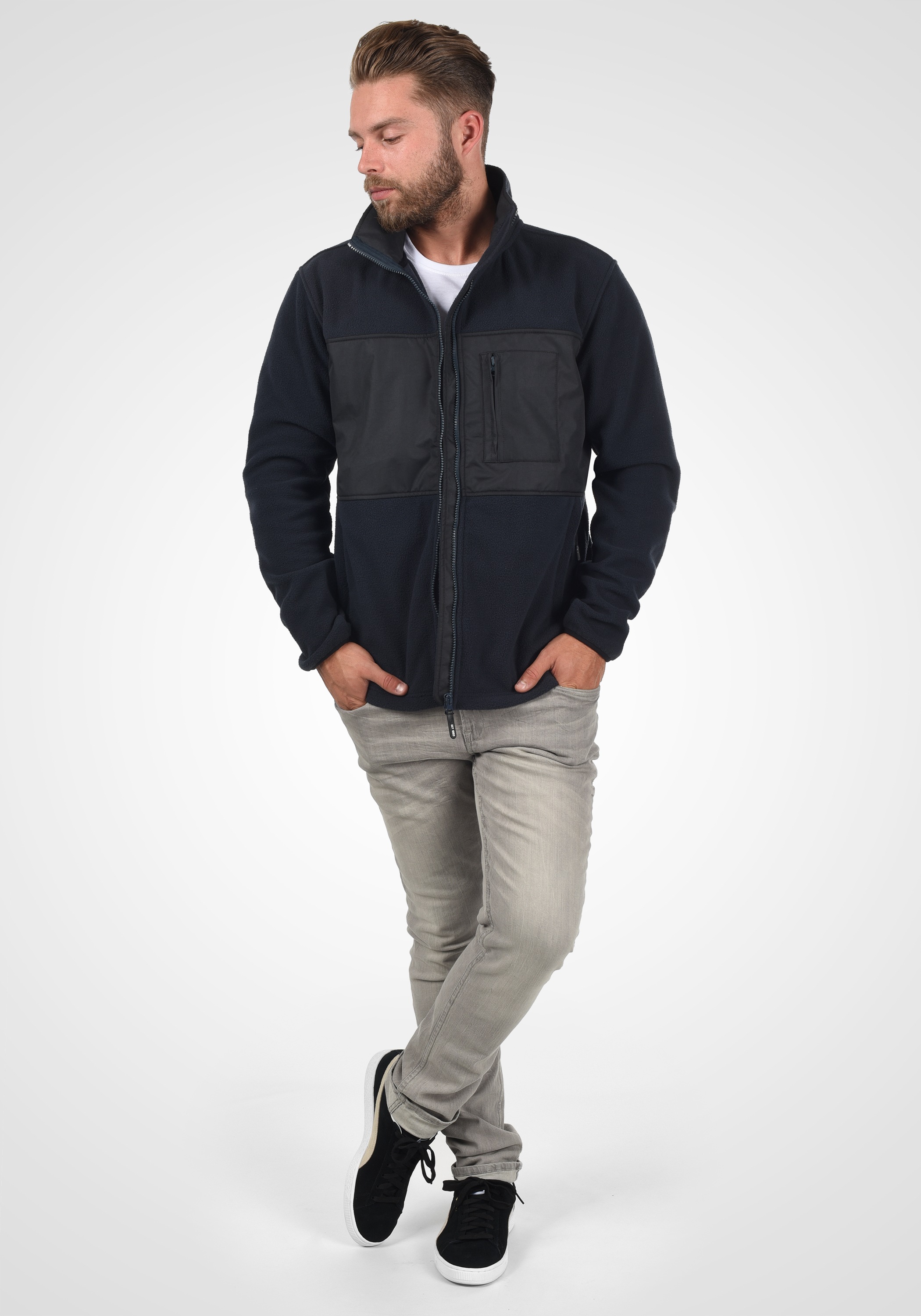 Indicode Fleecejacke »Fleecejacke IDBirch«, ohne Kapuze