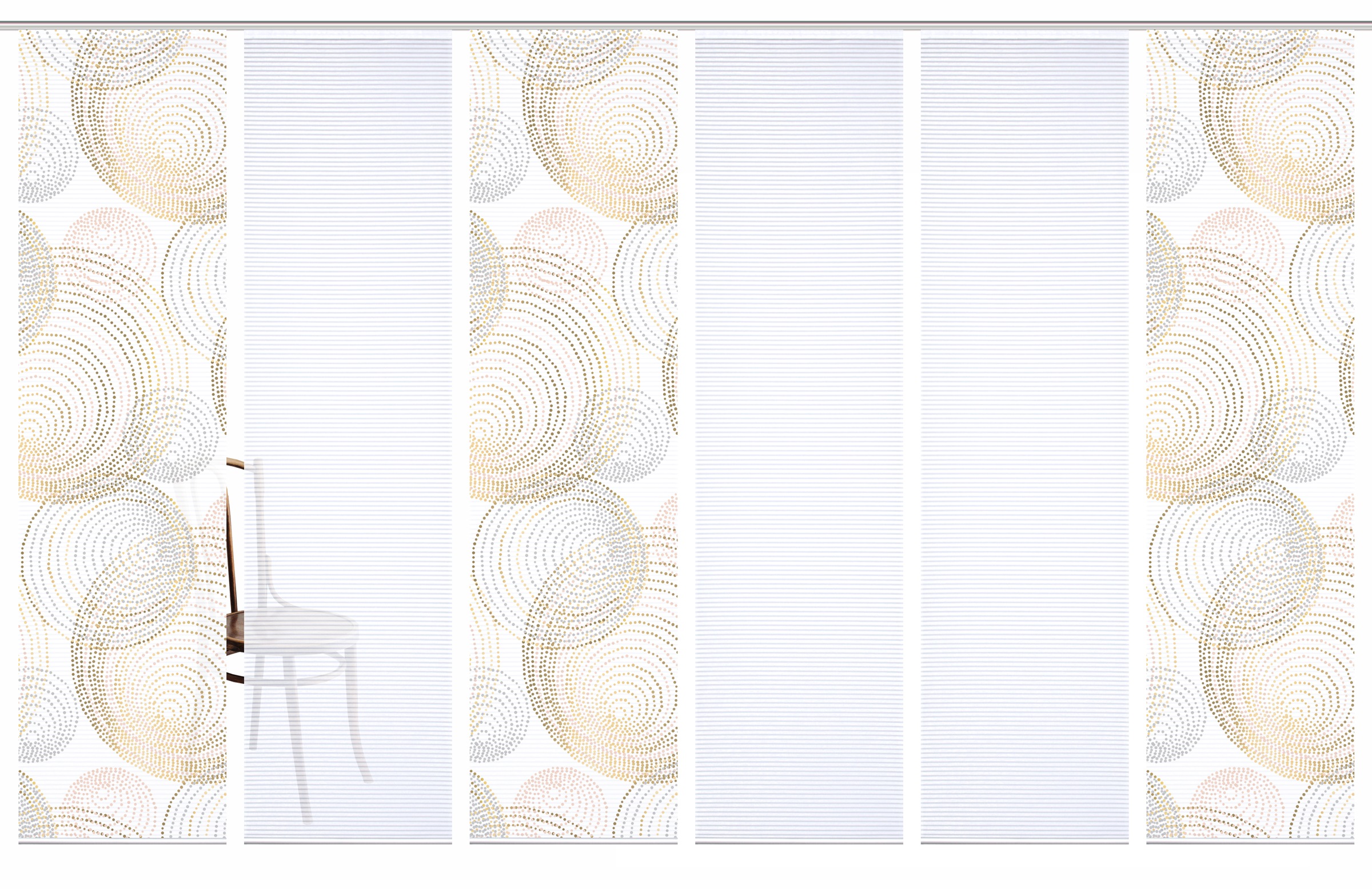 HOME in green Schiebegardine »SPIRO« Paneelwagen 6 Stk. tlg. SET DIGITALDRUCK,BAMBUSOPTIK RECYCELT