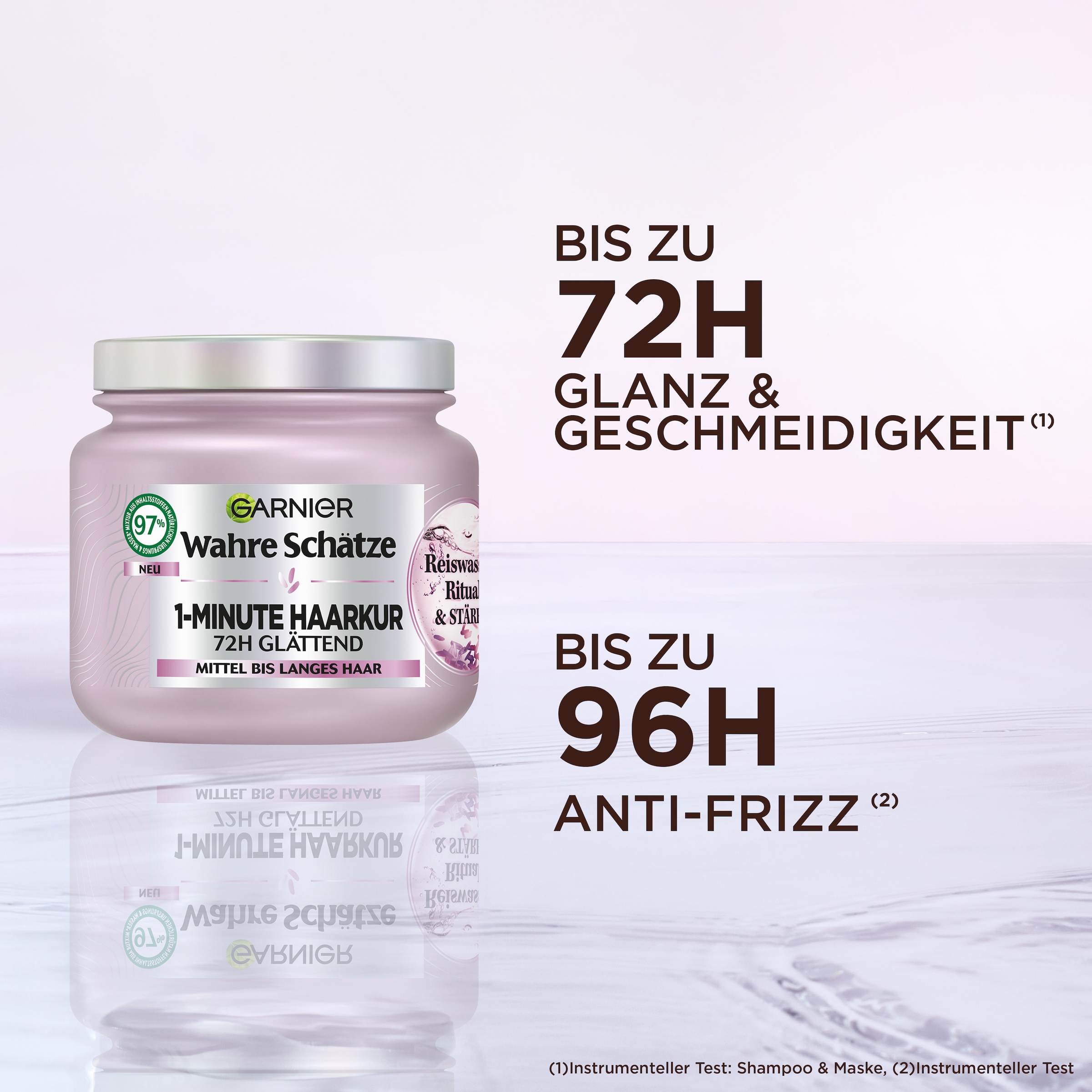 GARNIER Haarkur »Garnier Wahre Schätze Reiswasser Ritual 1-Minute Haarkur«