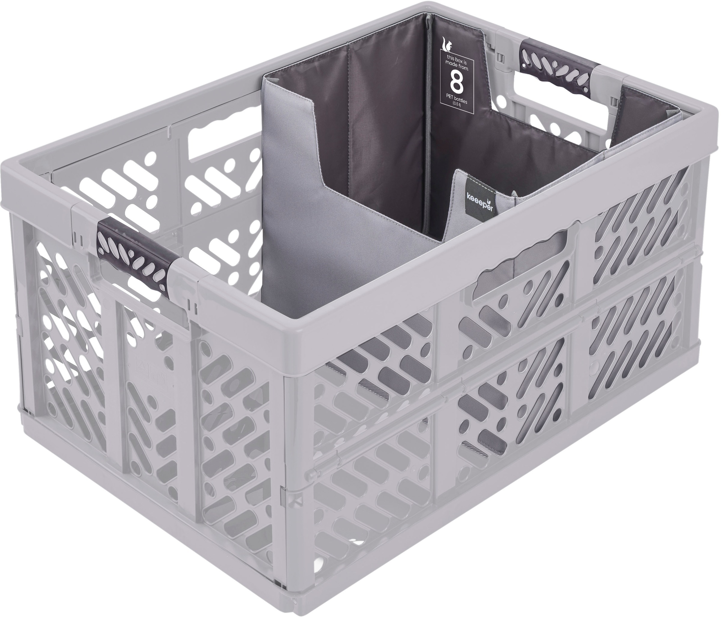 keeeper Faltbox »neo, faltbarer Einkaufsorganizer für Klappboxen« aus recycelten PET-Flaschen
