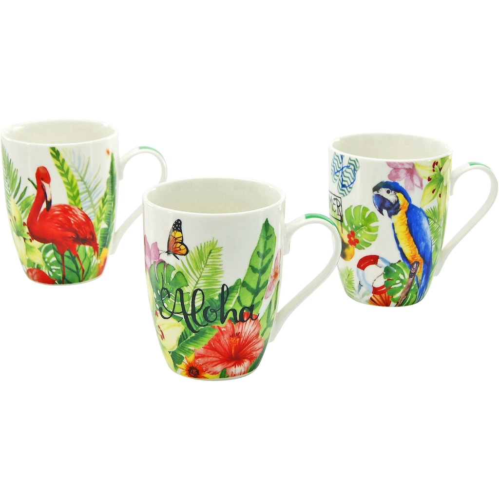 CreaTable Becher »Kaffeebecher Aloha«, (Set, 6 tlg.)