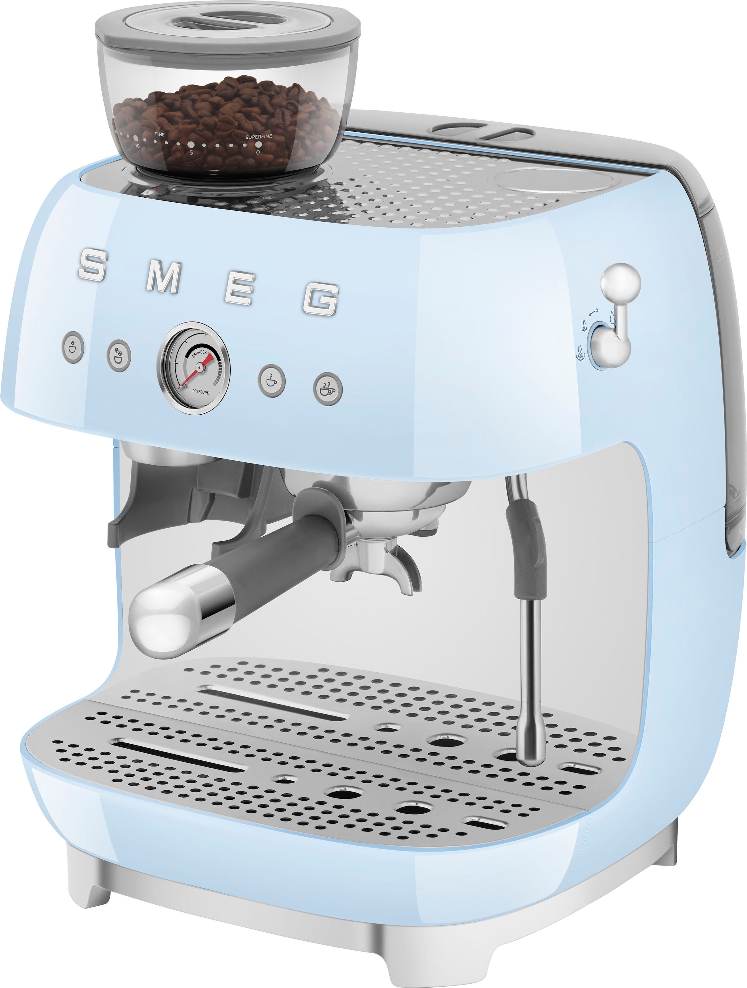 Smeg Espressomaschine »EGF03PBEU«, mit integrierter Kaffeemühle