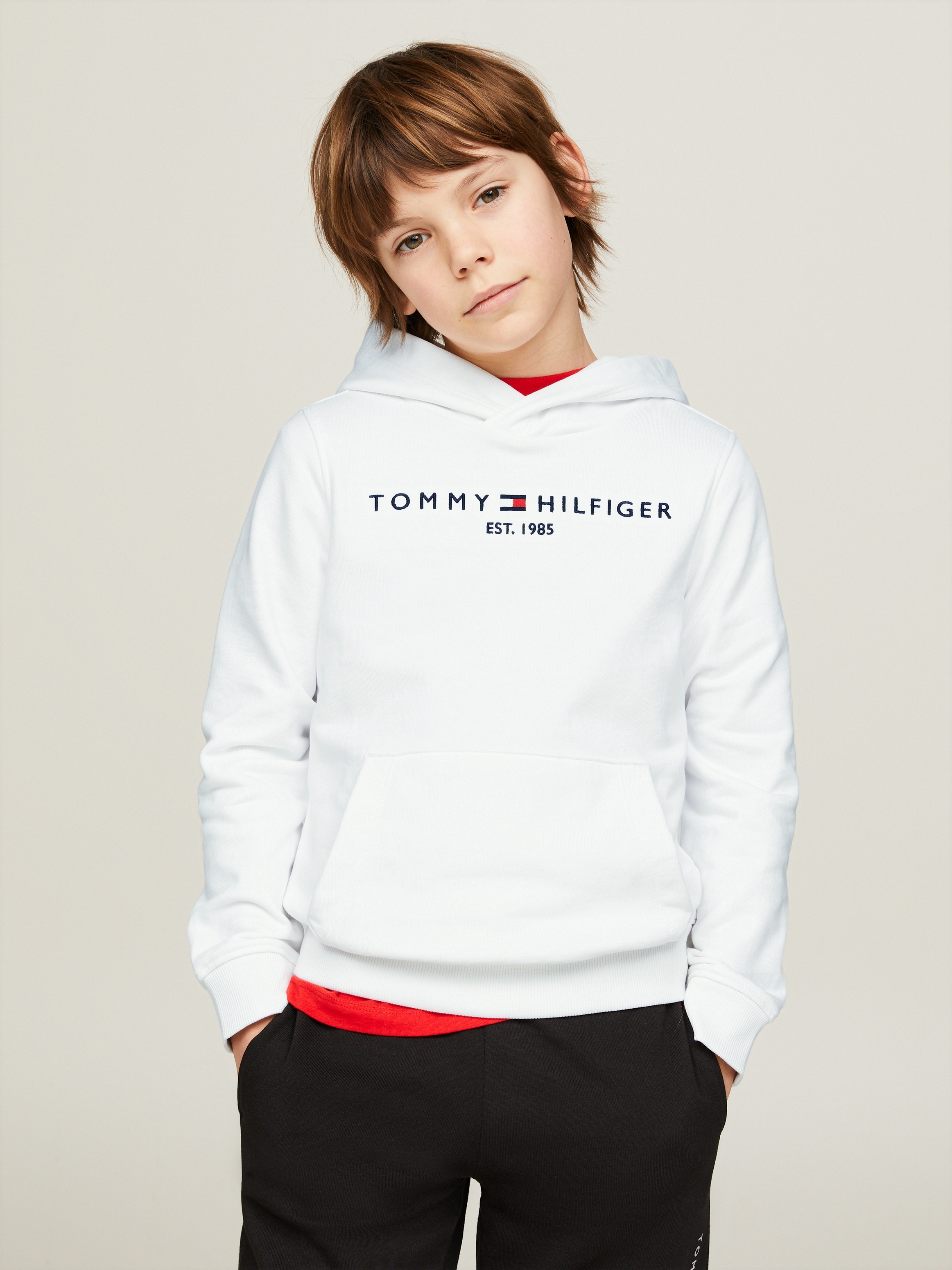 Tommy Hilfiger Hoodie »U ESSENTIAL HOODIE«, aus reiner Baumwolle