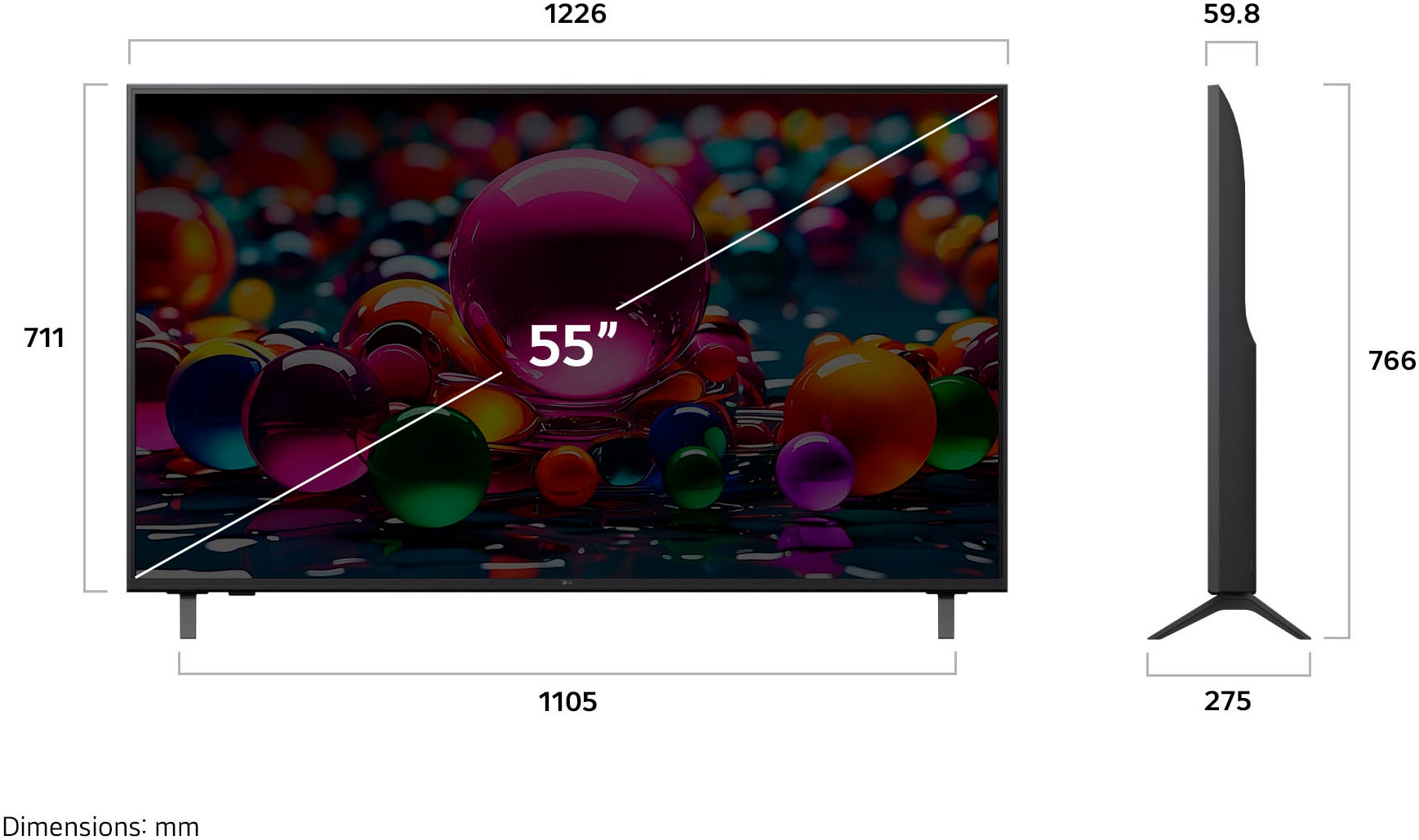 LG LED-Fernseher »55UA75006LA«, 4K Ultra HD, Smart-TV