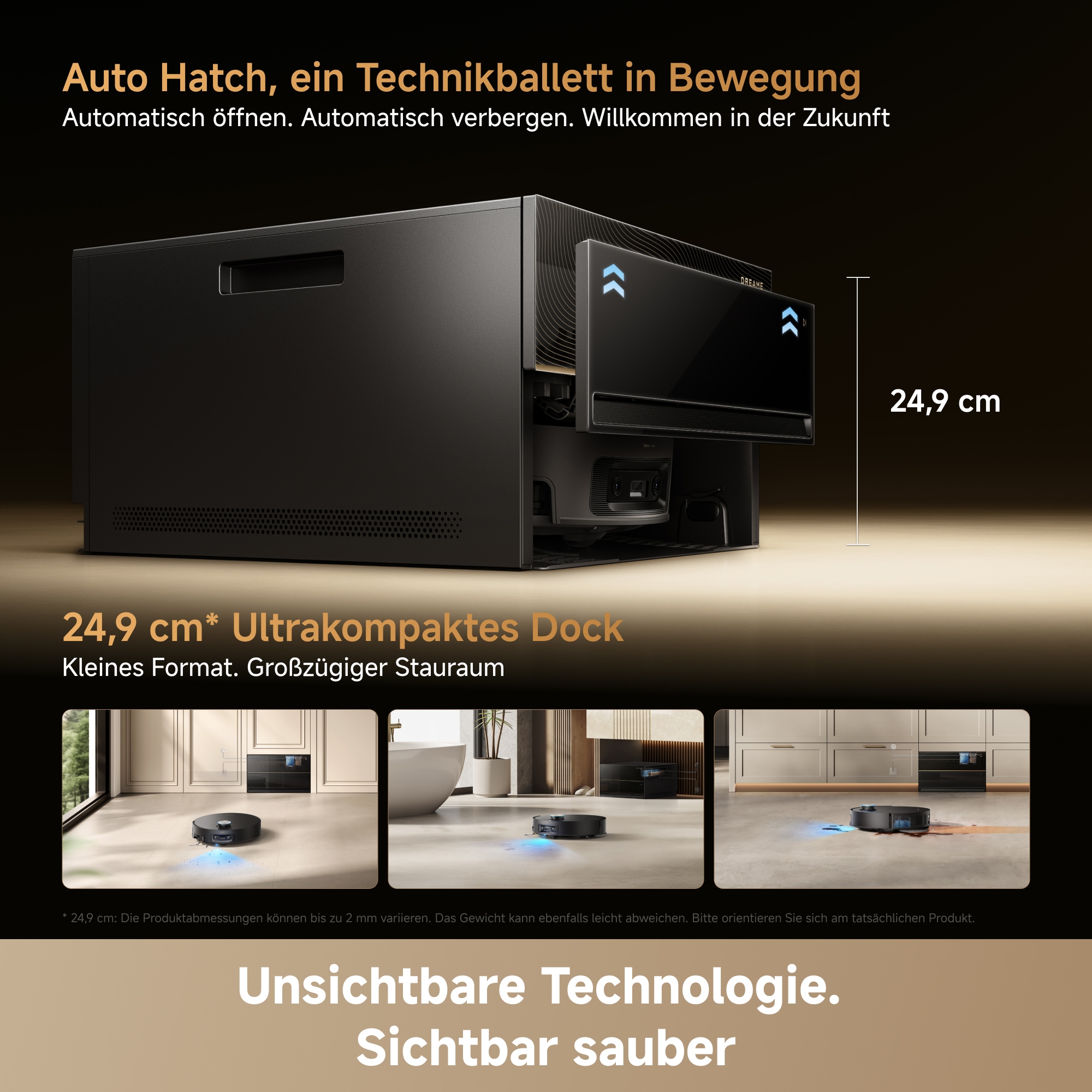 Dreame Nass-Trocken-Saugroboter »X60 Pro Master« Vollautomatische Absaugstation, Festwasseranschluss