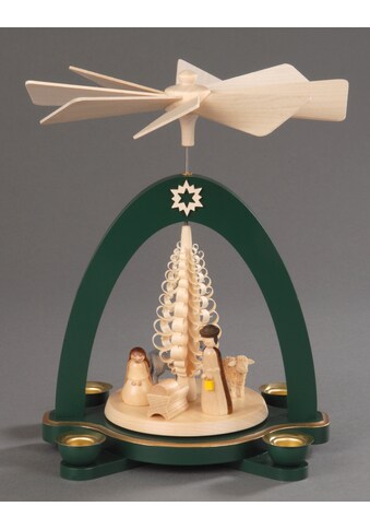 Albin Preissler Weihnachtspyramide »Christi Geburt mit Spanbaum, Weihnachtsdeko«, (1... kaufen