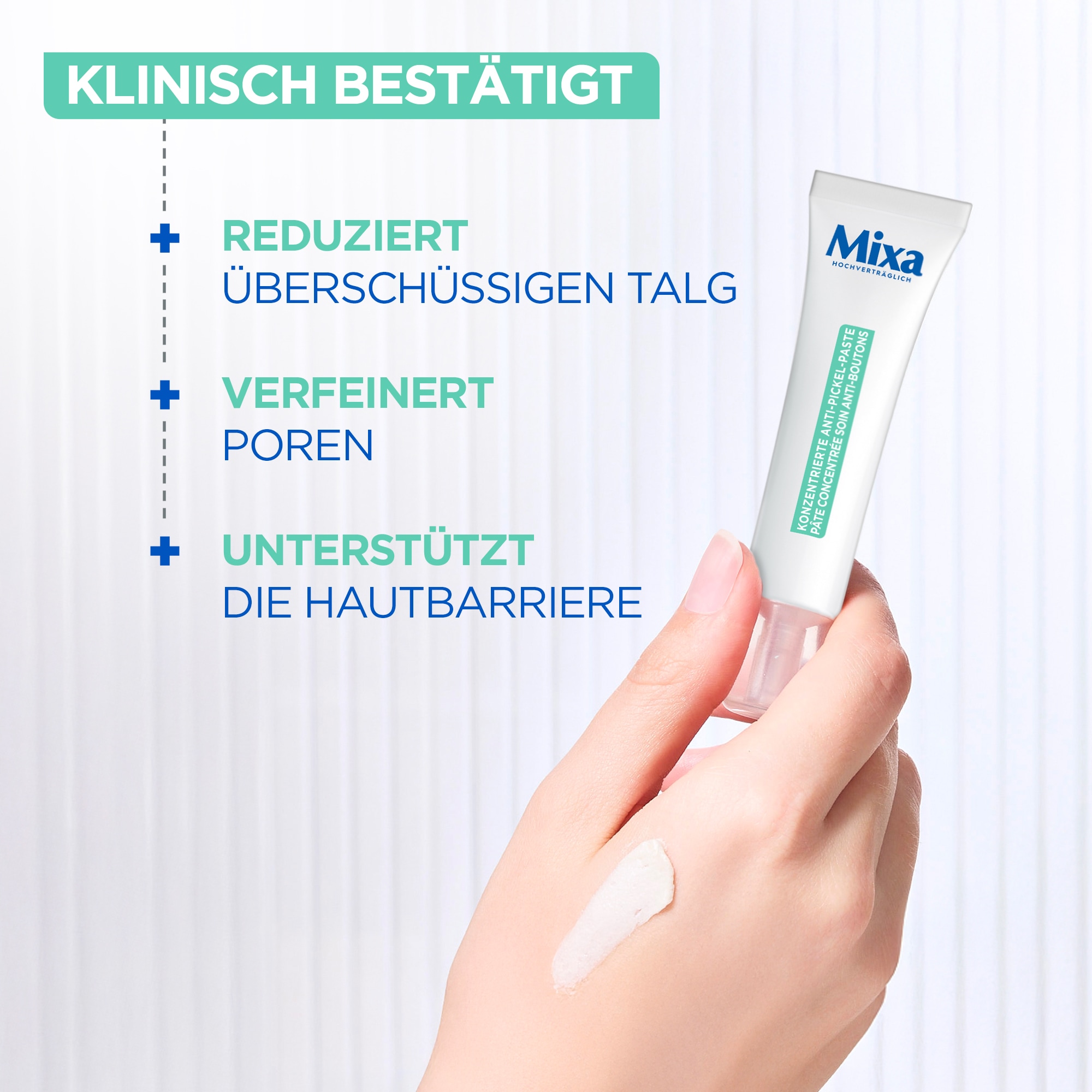 Mixa Gesichts-Reinigungscreme »MIXA KONZENTRIERTE ANTI-PICKEL PASTE« mit Niacinamid