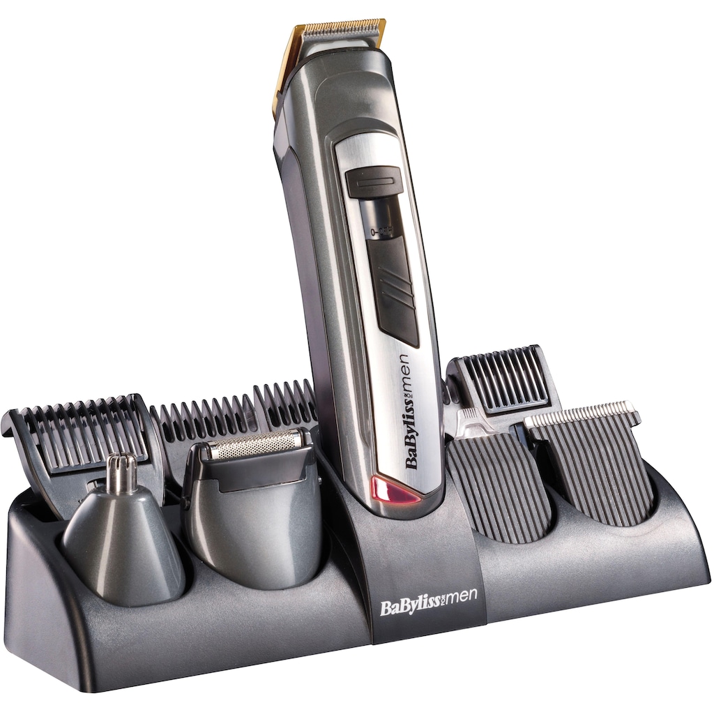 BaByliss Multifunktionstrimmer »E826E«, 3 Aufsätze, 10 in 1 Titanium