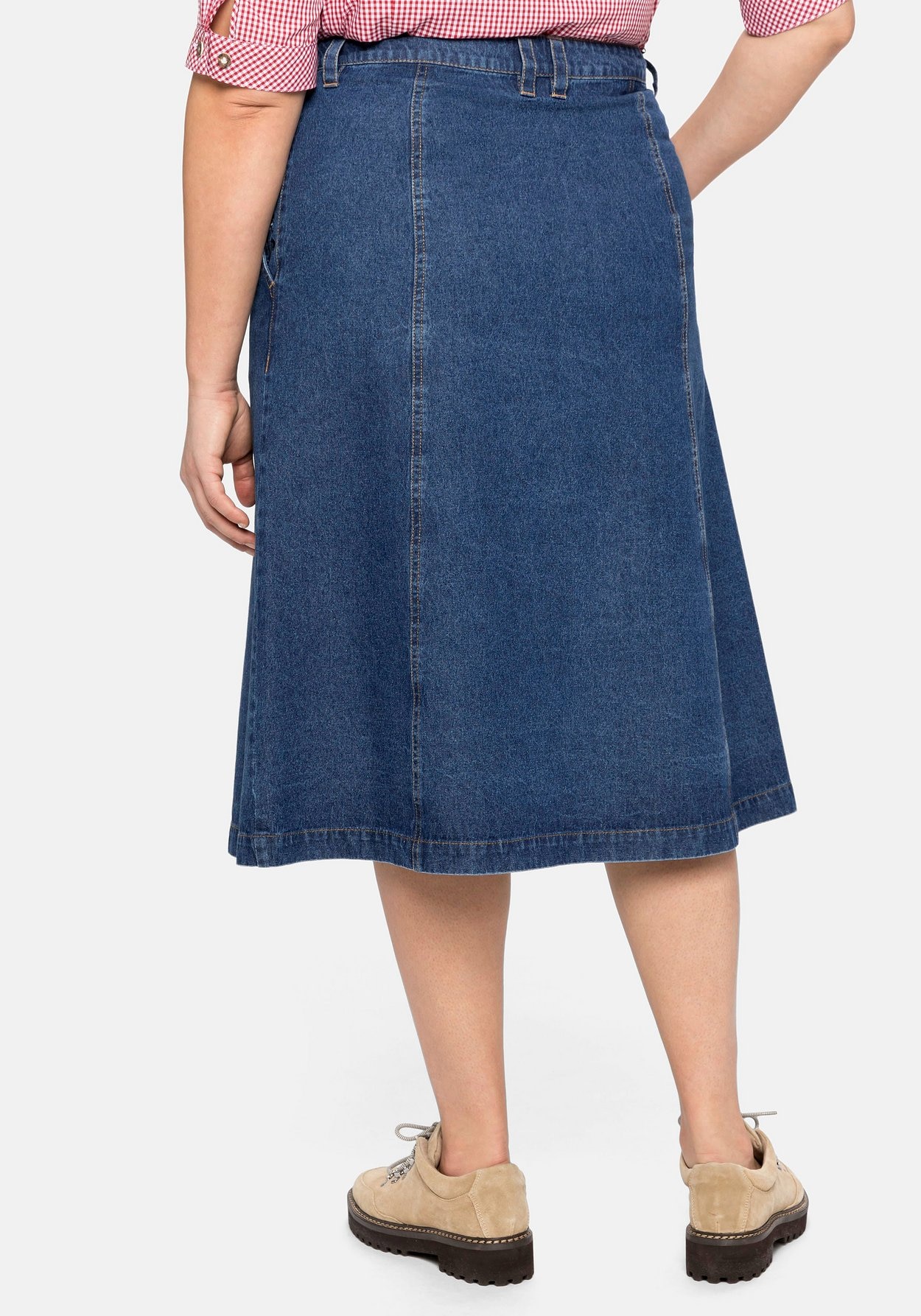 Sheego Jeansrock »Jeansrock aus weicher Baumwolle, mit hohem Bund«
