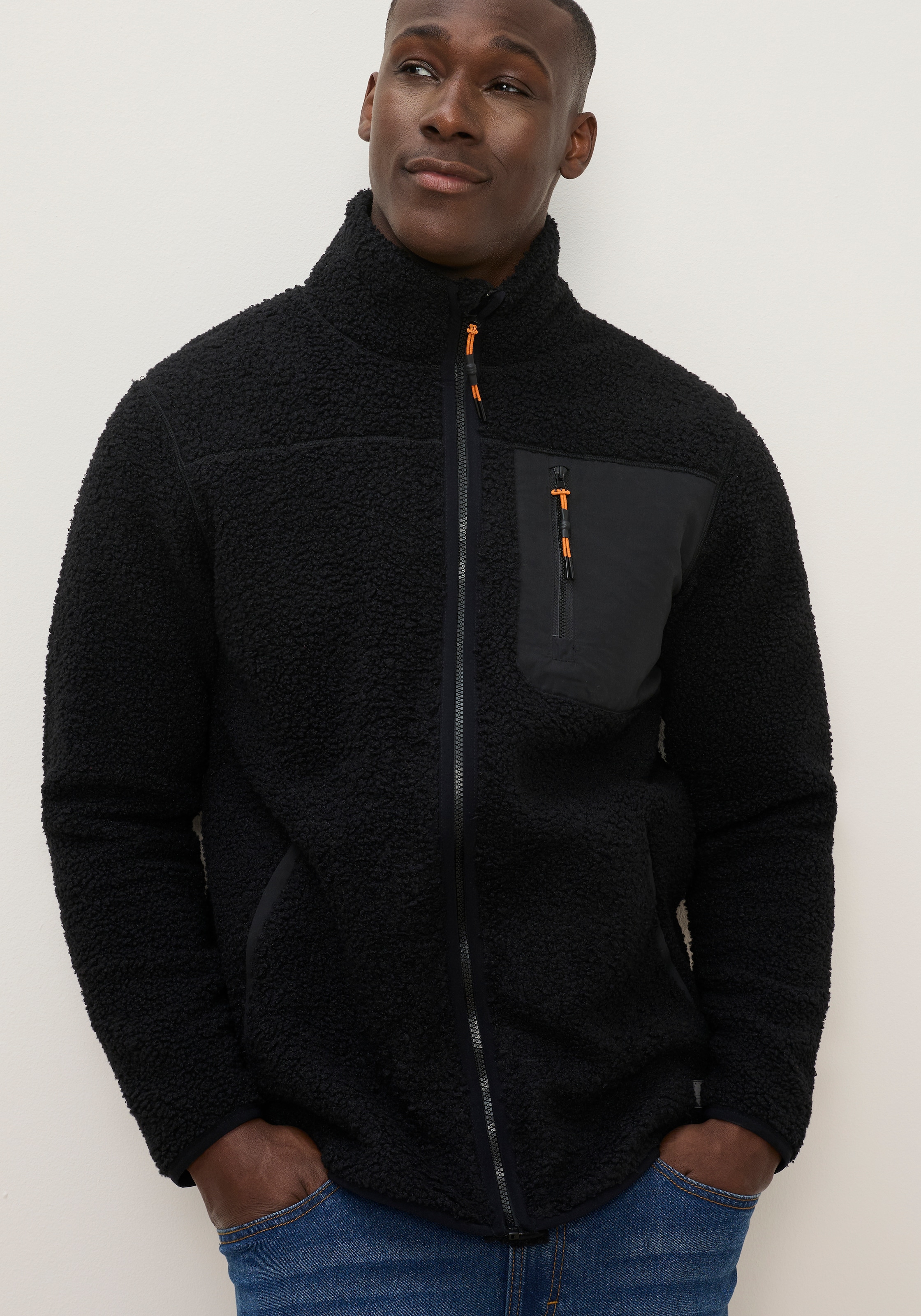 KangaROOS Fleecejacke Teddy Fleece Jacke mit  Brusttaschen für den Übergang