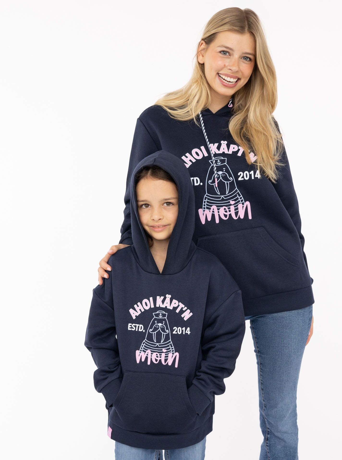 Zwillingsherz Hoodie »"Ahoi Käpt´n"«, Mini-Me,mit süßem Seehund mit Kapitänsmütze und Kängurutasche
