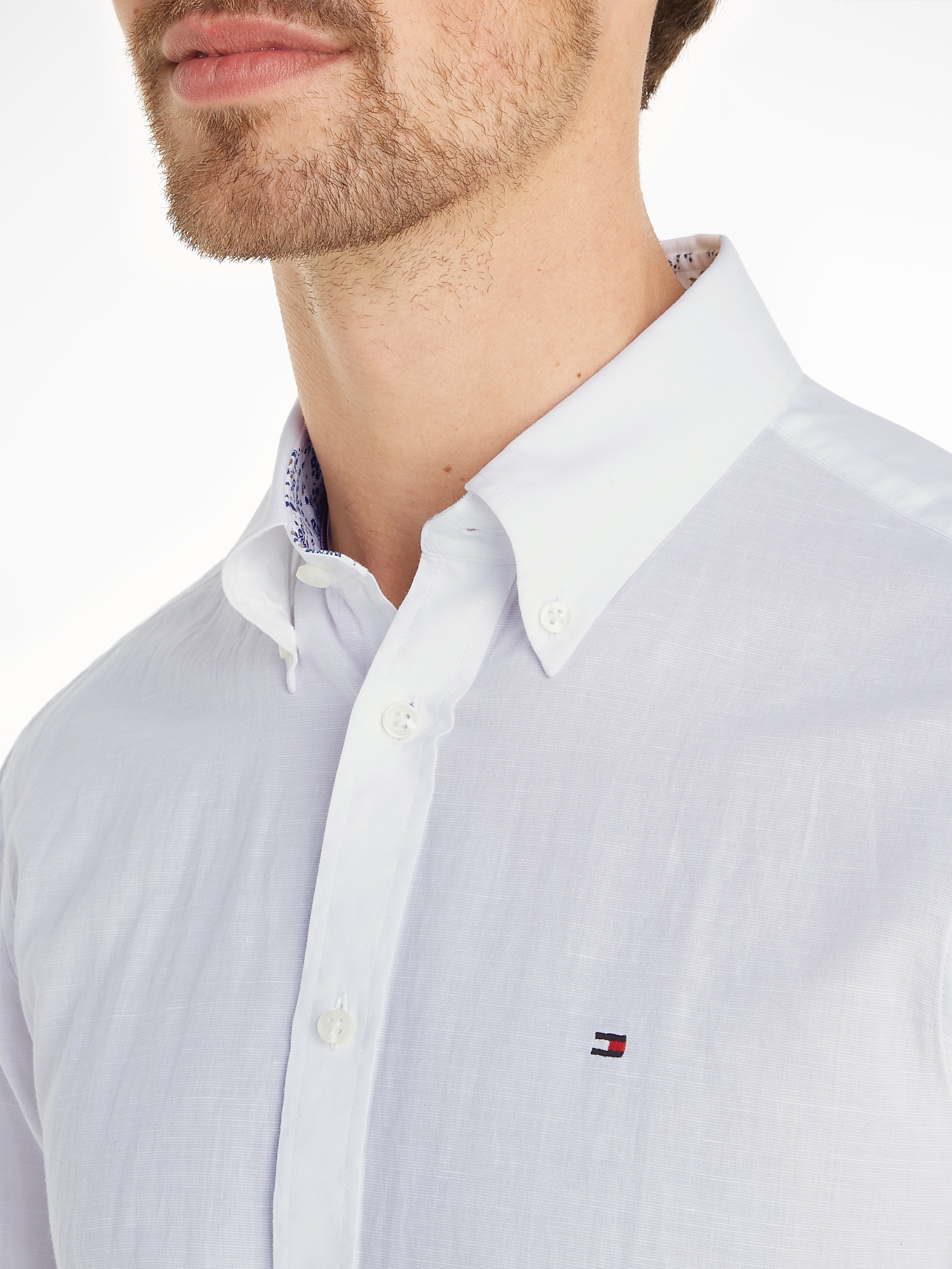 Tommy Hilfiger Langarmhemd »CL W-CO LINEN SOLID SF SHIRT«