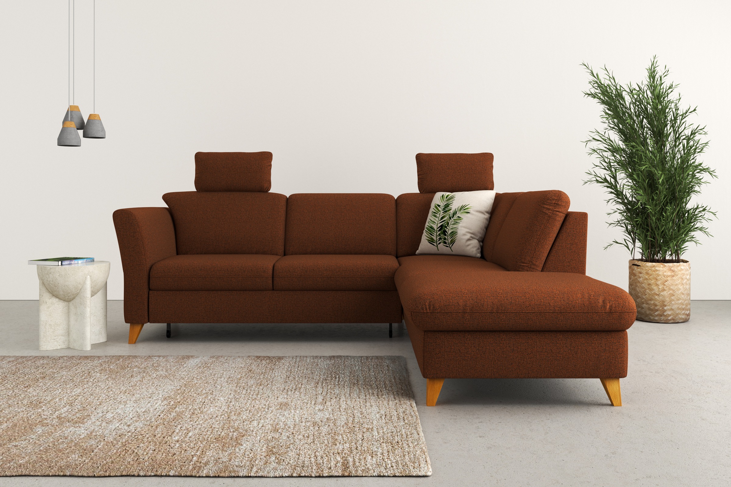 Home affaire Ecksofa »Trelleborg L-Form«, Federkern-Polsterung, wahlweise mit Bettfunktion und Stauraum