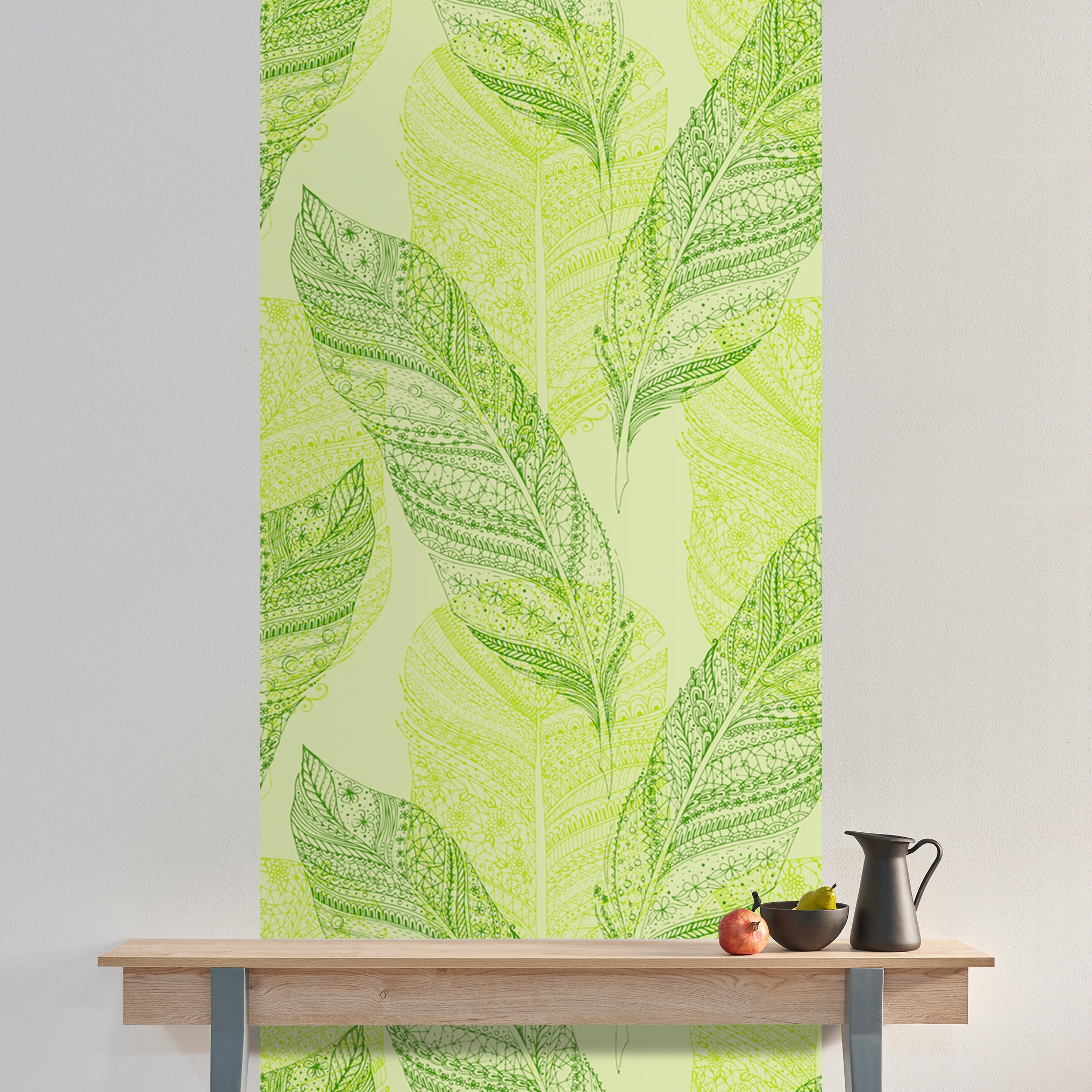 queence Vinyltapete »Adam«, bedruckt-Motiv-botanisch-floral-gemustert-natürlich, 90x250cm, selbstklebend, kinderleichte Anbringung, Sticker