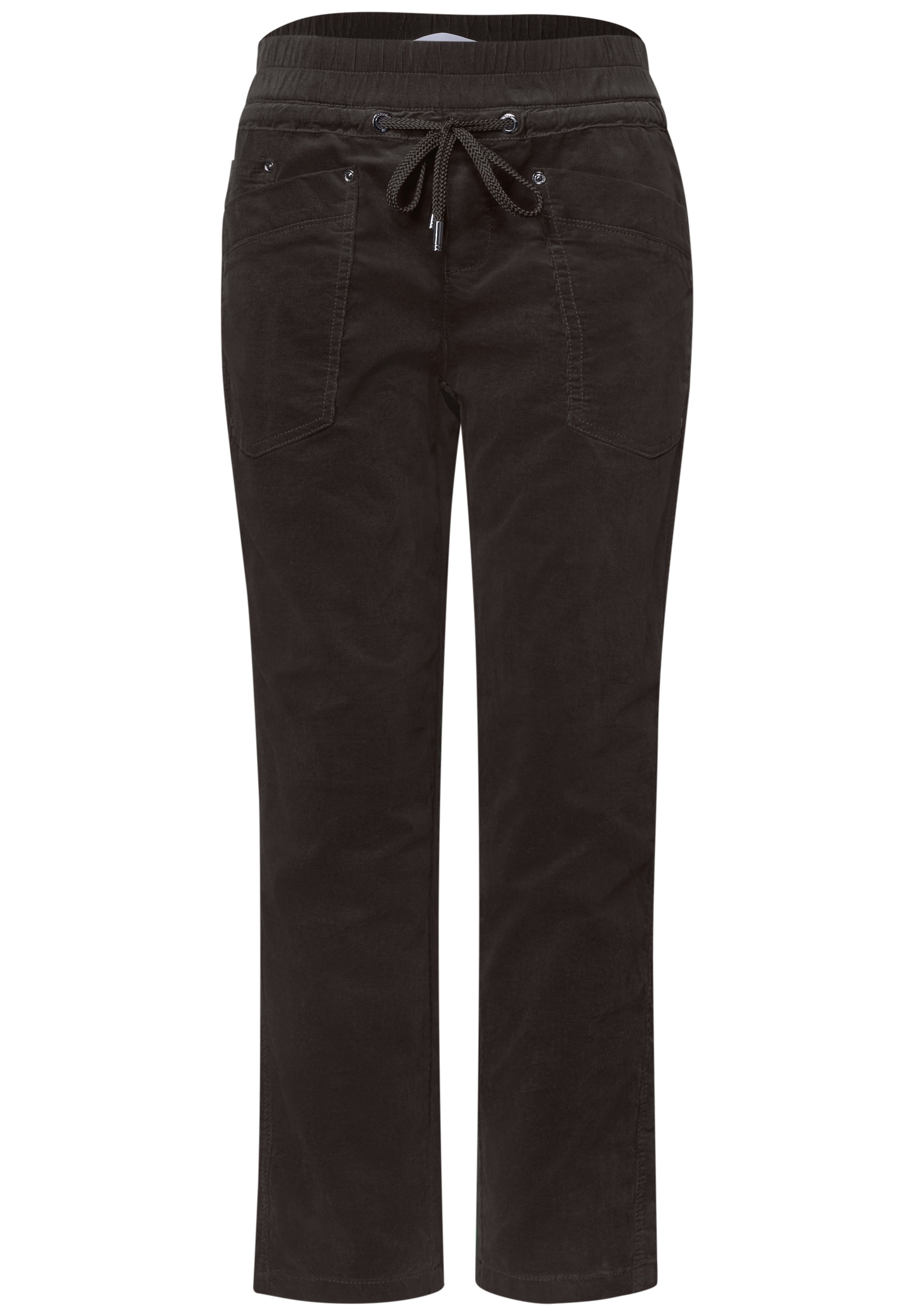 STREET ONE Cordhose  Loose Fit mit elastischem Bund, 7/8-Länge